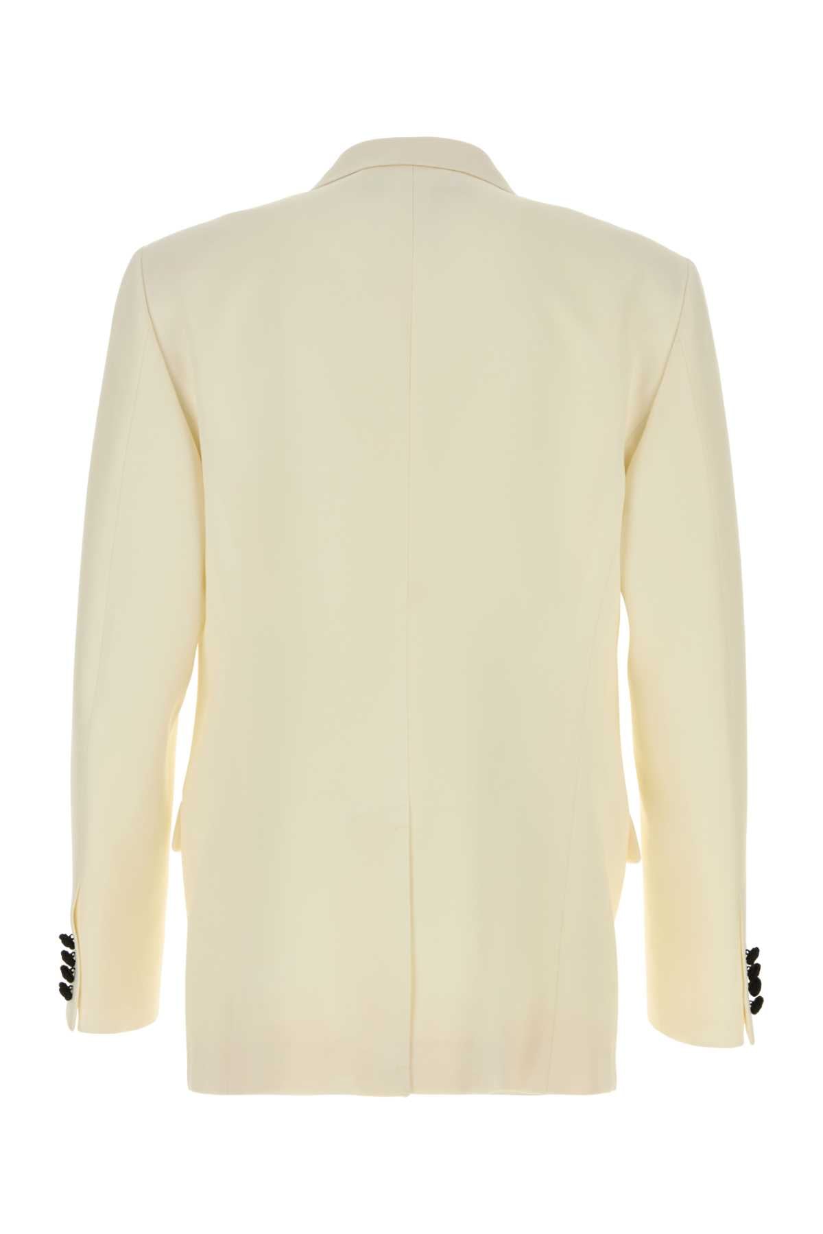 Valentino Garavani Men White Wool Blazer VALENTINO GARAVANI
