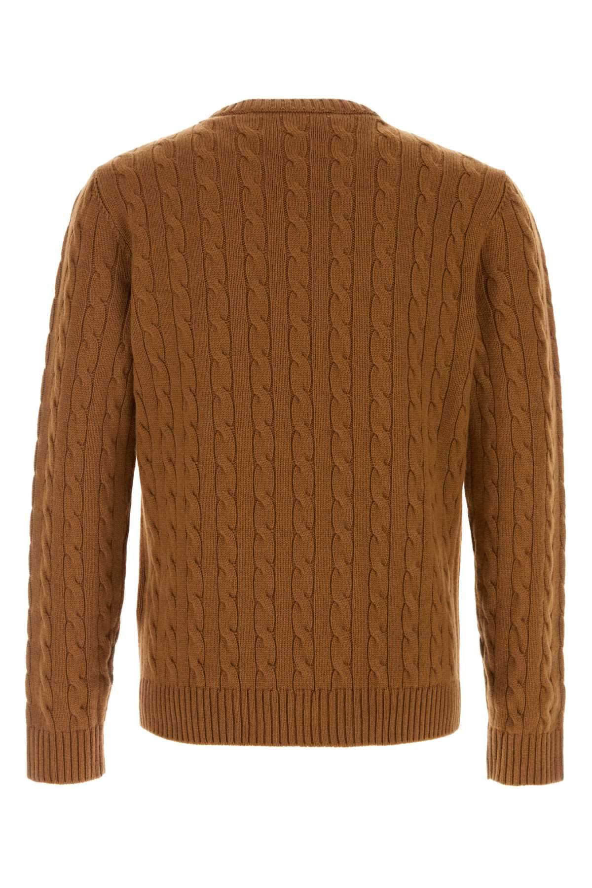 Valentino Garavani Men Camel Cashmere Sweater VALENTINO GARAVANI