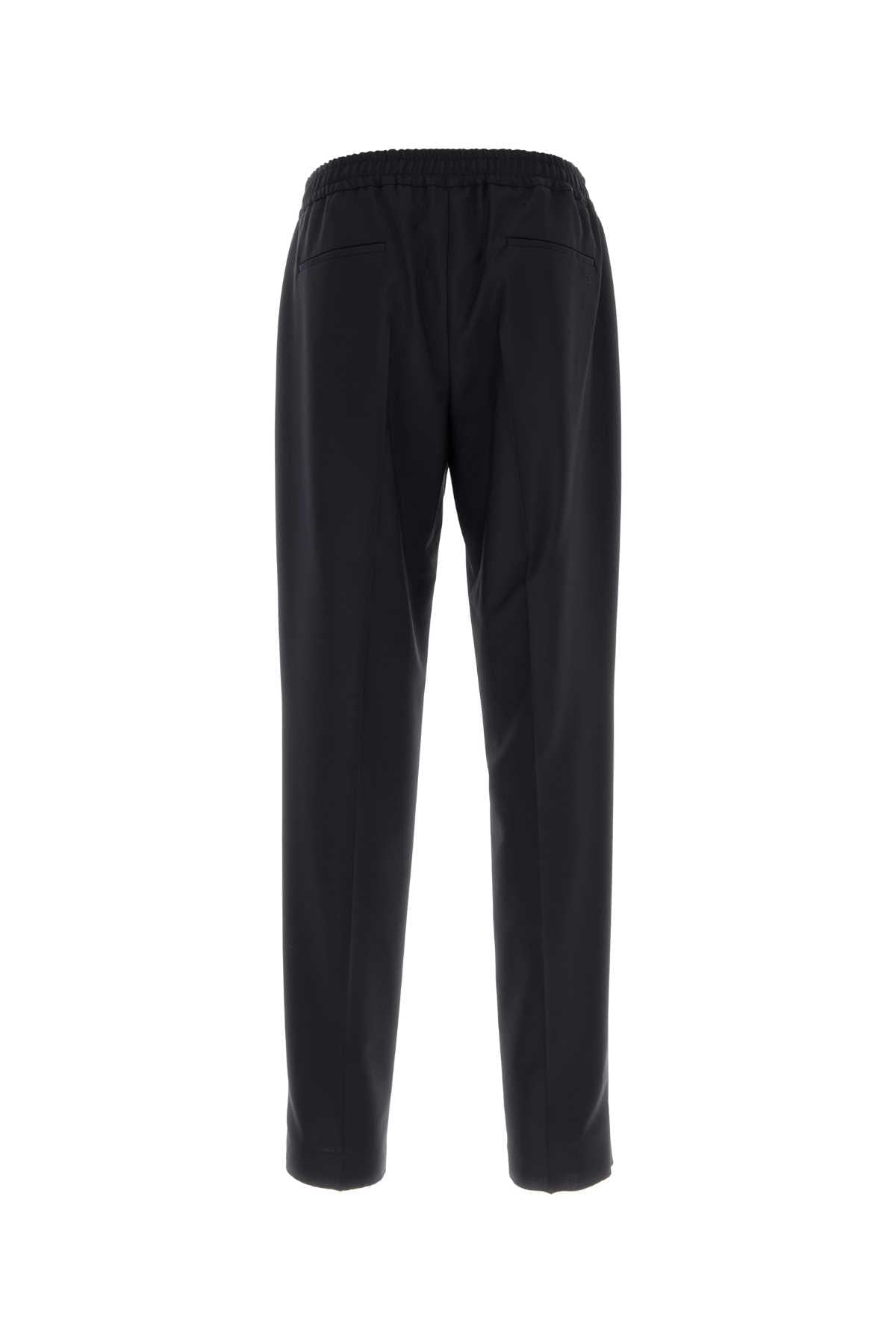 Valentino Garavani Men Dark Blue Wool Blend Pant VALENTINO GARAVANI