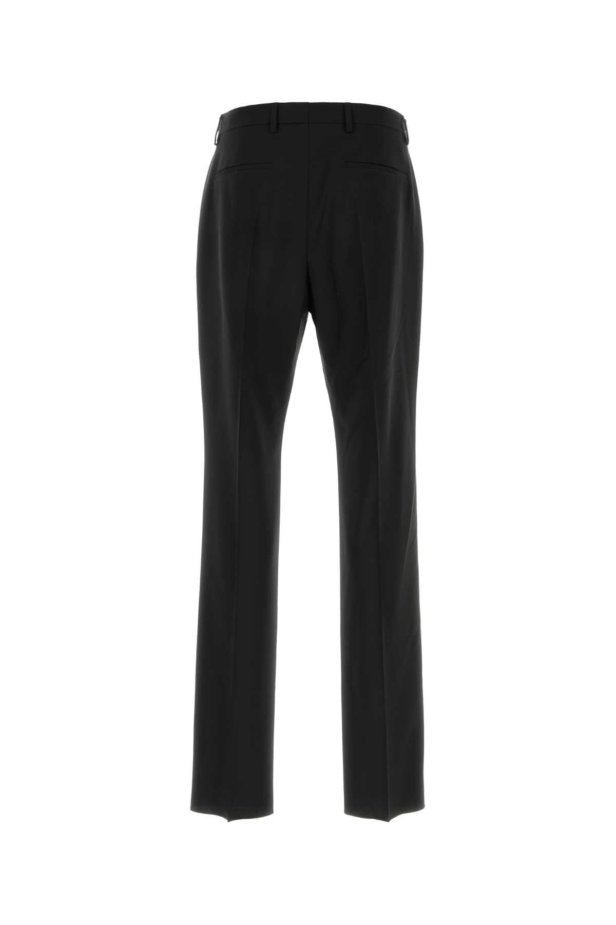 Valentino Garavani Men Black Wool Blend Pant VALENTINO GARAVANI