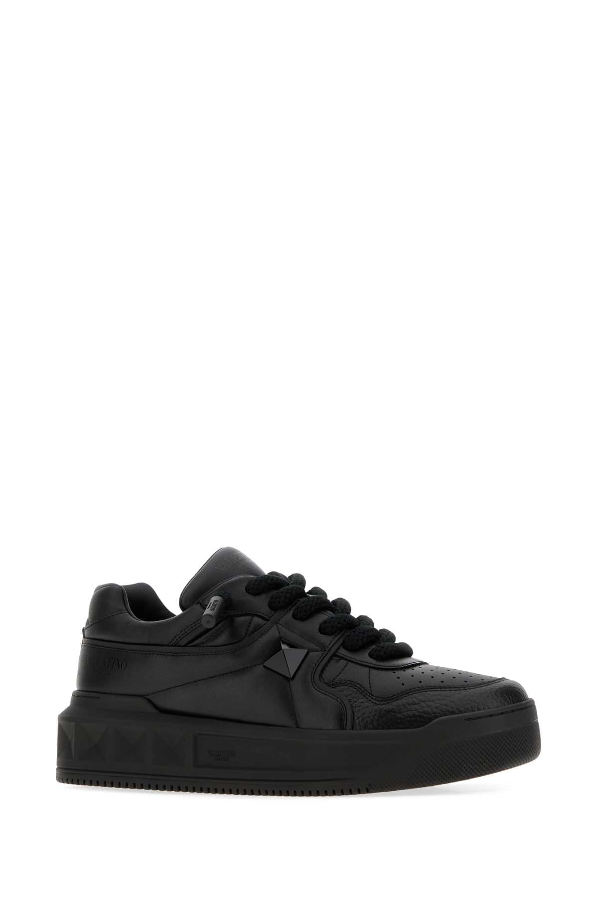 Valentino Garavani Men Black Nappa Leather One Stud Xl Sneakers VALENTINO GARAVANI