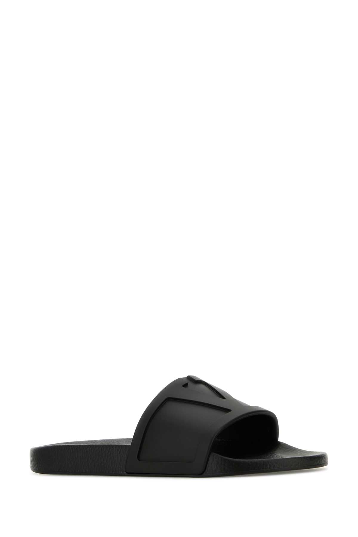 Valentino Garavani Men Black Rubber Viva Superstar Slippers VALENTINO GARAVANI