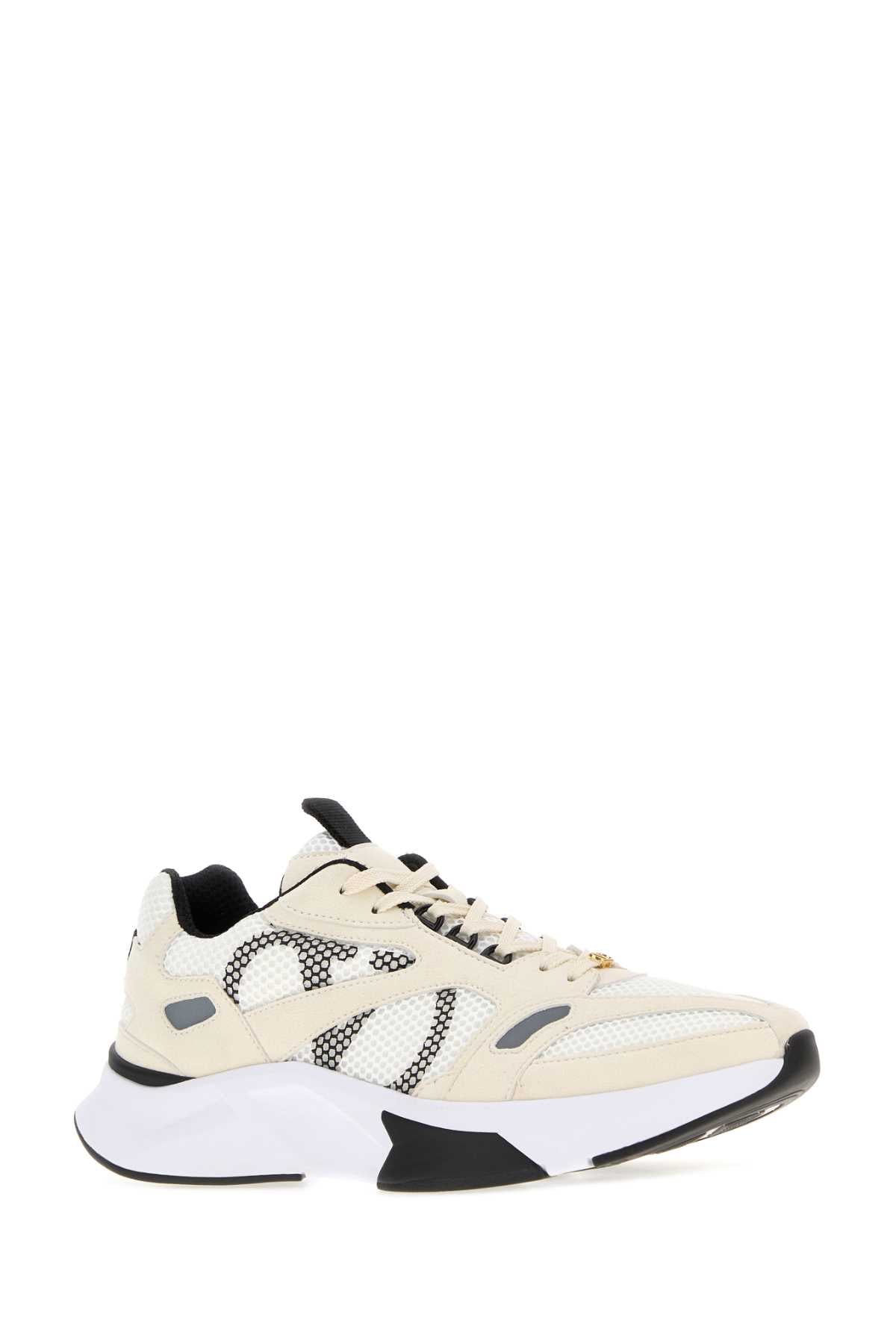 Valentino Garavani Men Two-Tone Suede And Mesh Demivee Sneakers VALENTINO GARAVANI