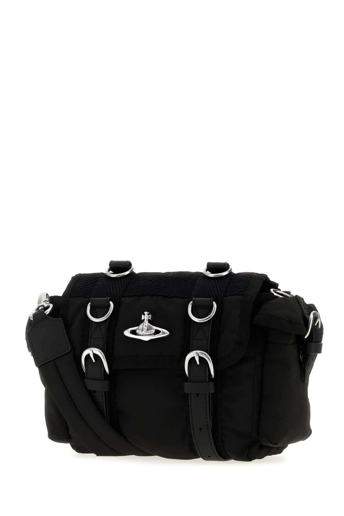 Vivienne Westwood Women Black Fabric Rocky Crossbody Bag VIVIENNE WESTWOOD