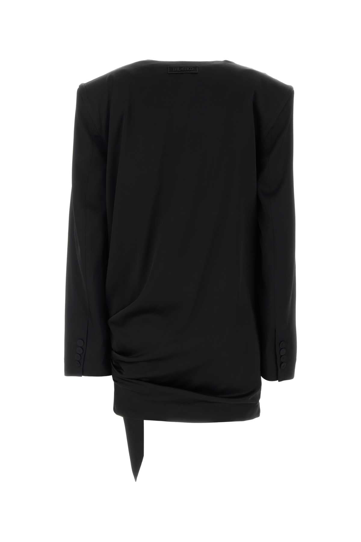 The Attico Women Black Satin Mini Dress THE ATTICO