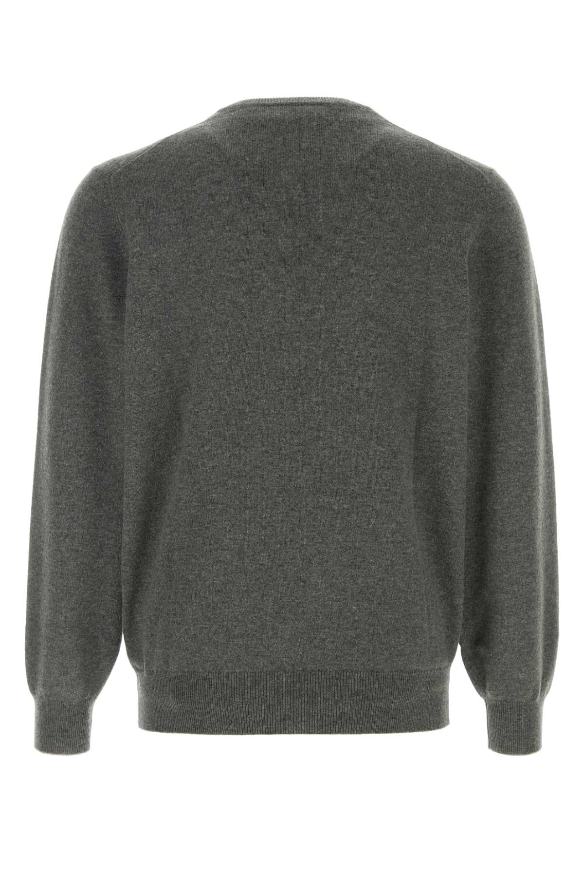 Brunello Cucinelli Men Grey Cashmere Sweater BRUNELLO CUCINELLI