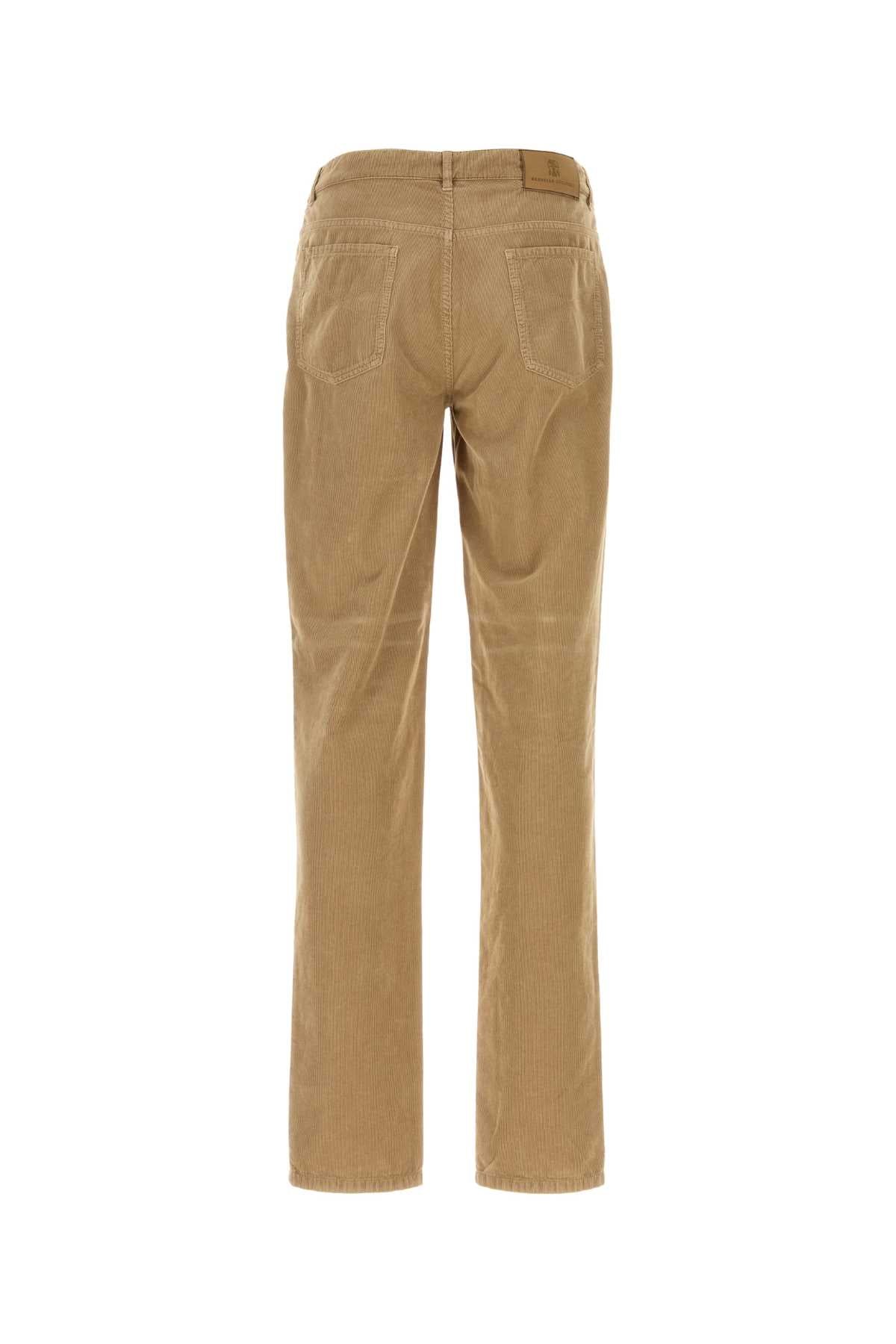 Brunello Cucinelli Men Camel Corduroy Pant BRUNELLO CUCINELLI
