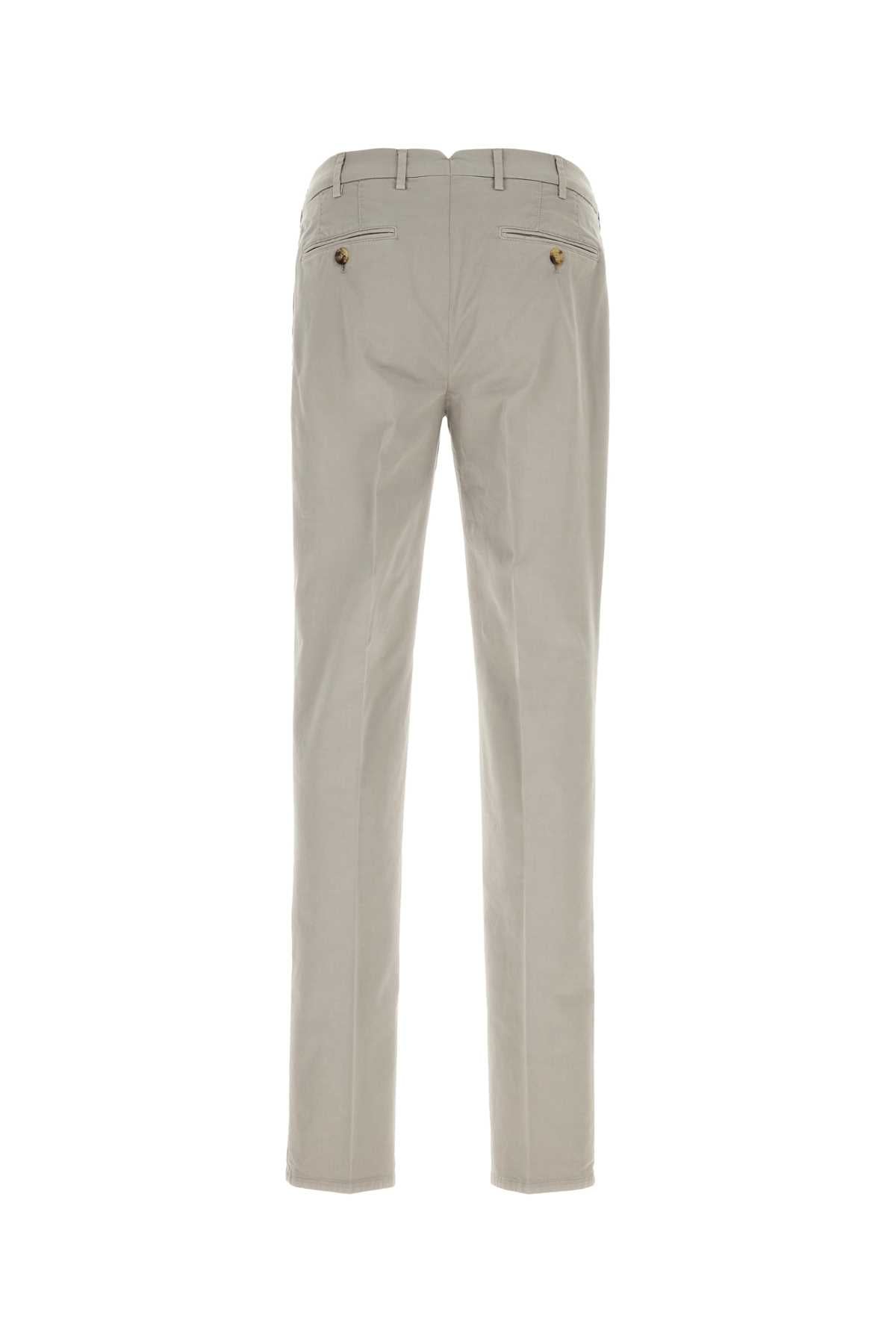 Brunello Cucinelli Men Light Grey Stretch Cotton Pant BRUNELLO CUCINELLI
