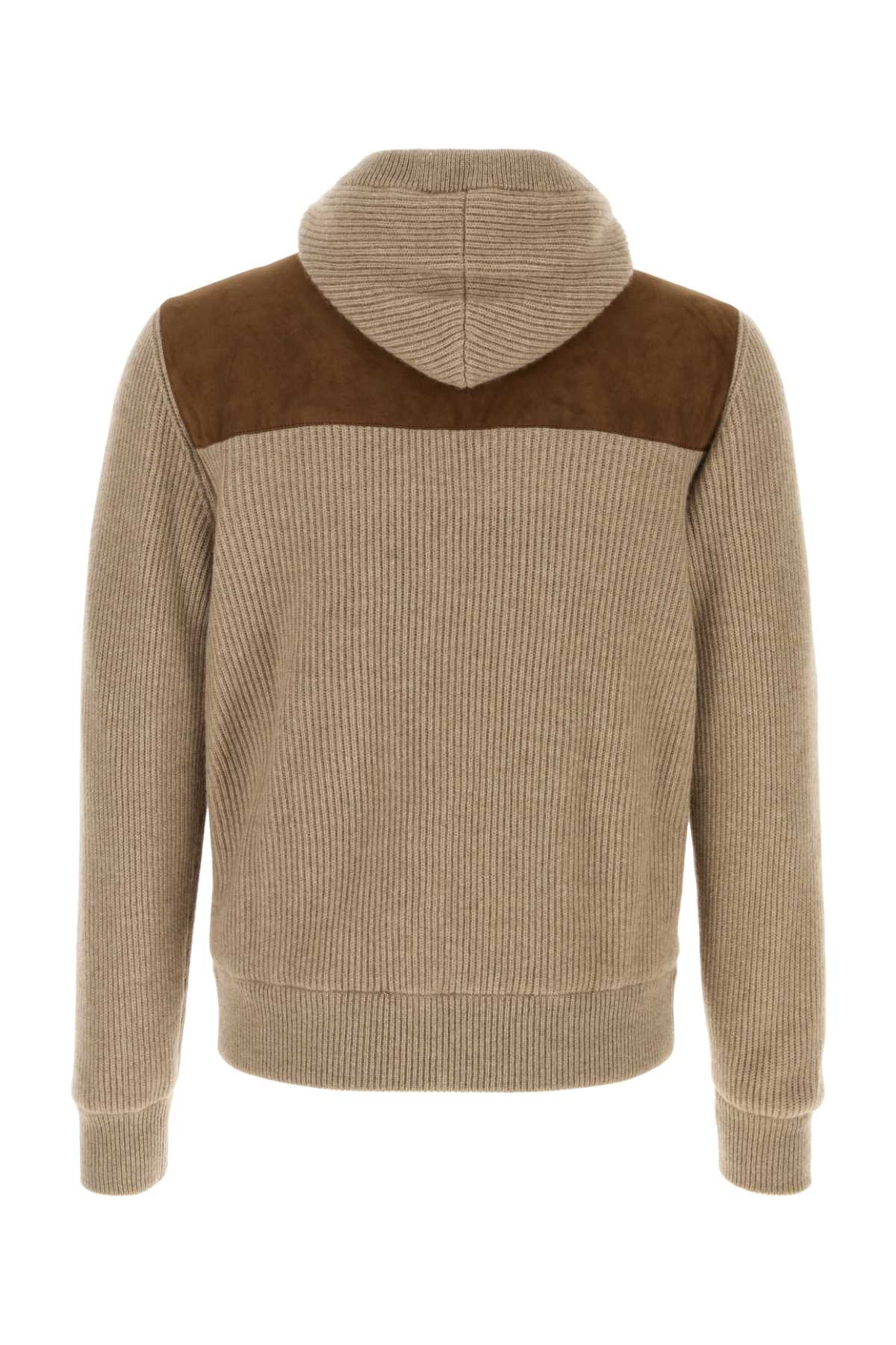 Brunello Cucinelli Men Two-Tone Suede And Cashmere Jacket BRUNELLO CUCINELLI