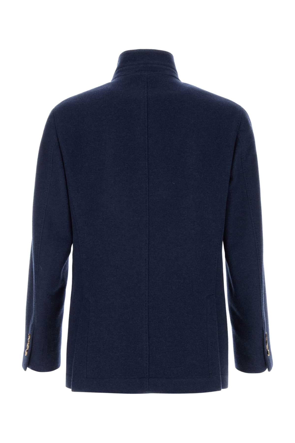 Brunello Cucinelli Men Blue Cashmere Blazer BRUNELLO CUCINELLI