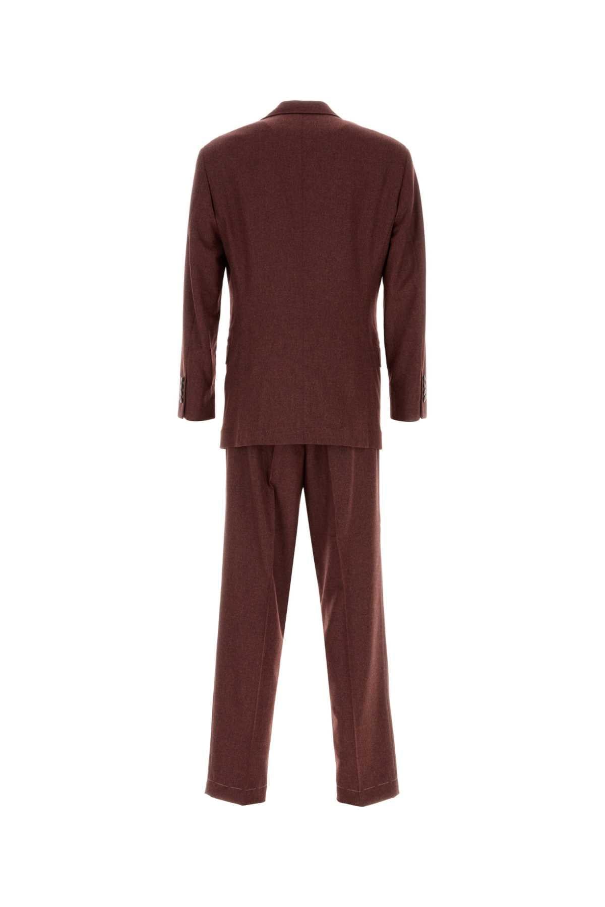 Brunello Cucinelli Men Tyrian Purple Wool Blend Dress BRUNELLO CUCINELLI