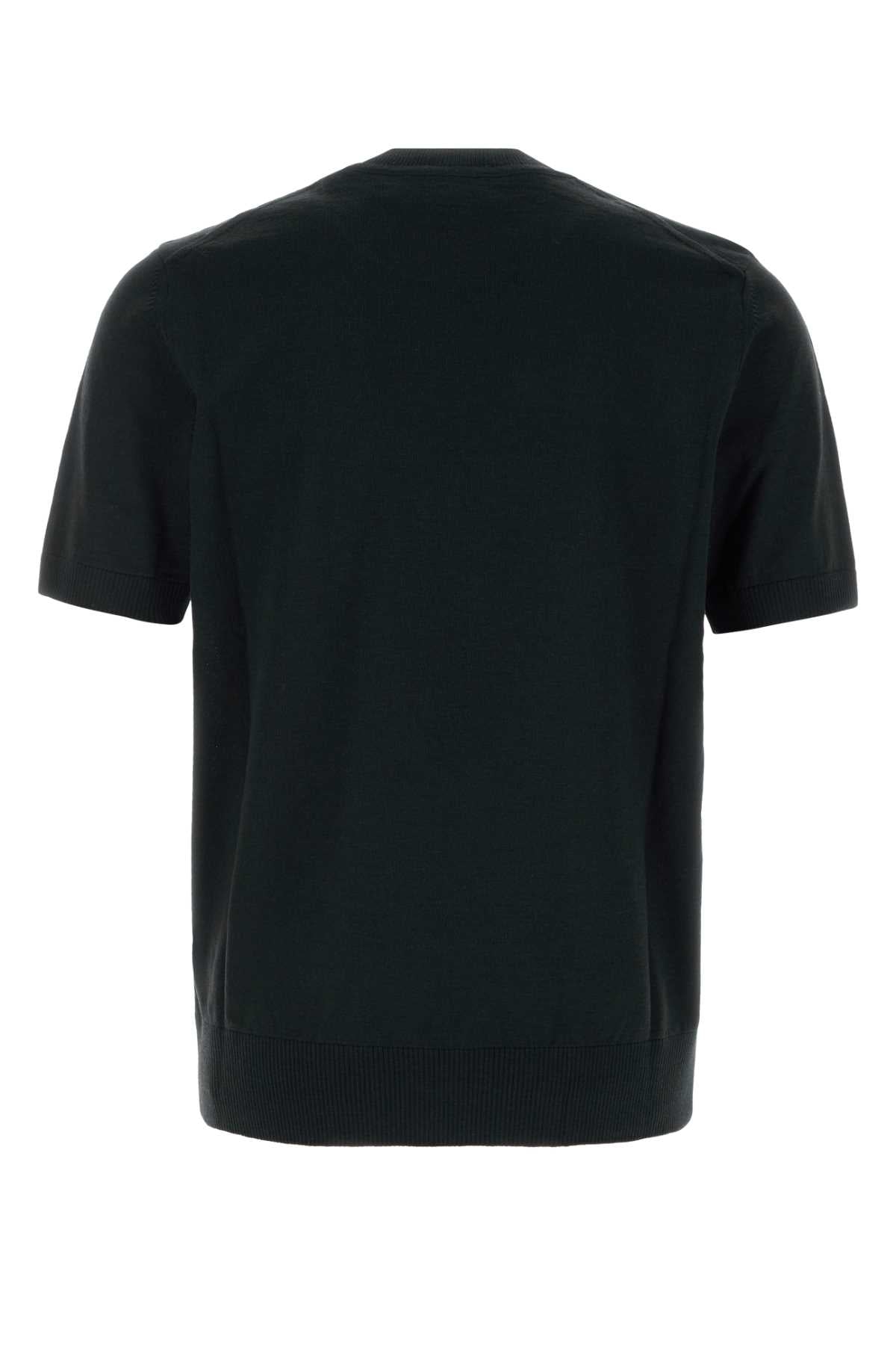 Boss Men Black Cotton Sweater BOSS