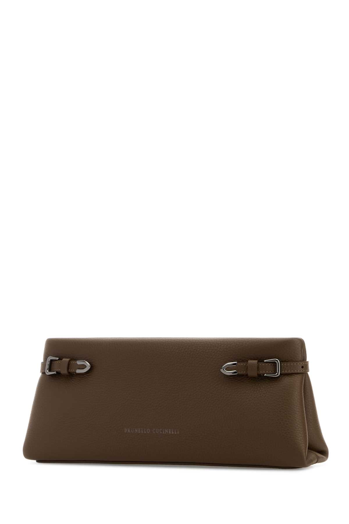 Brunello Cucinelli Women Mud Leather Clutch BRUNELLO CUCINELLI