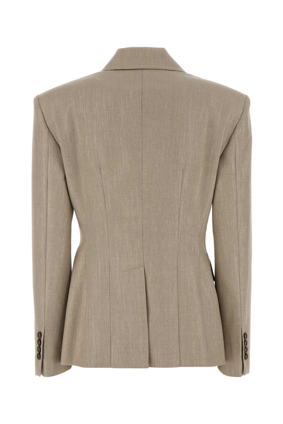 Brunello Cucinelli Women Cappuccino Twill Blazer BRUNELLO CUCINELLI