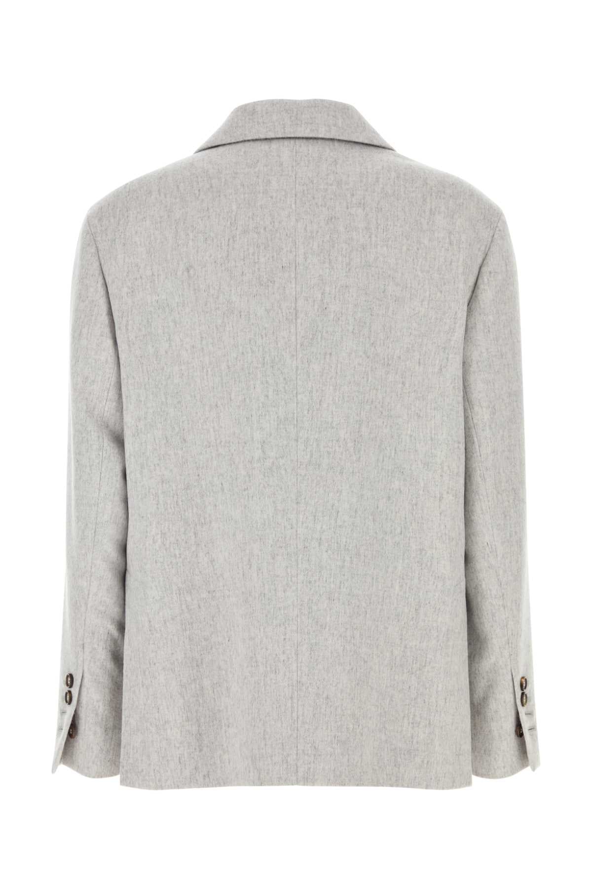 Brunello Cucinelli Women Light Grey Wool Blazer