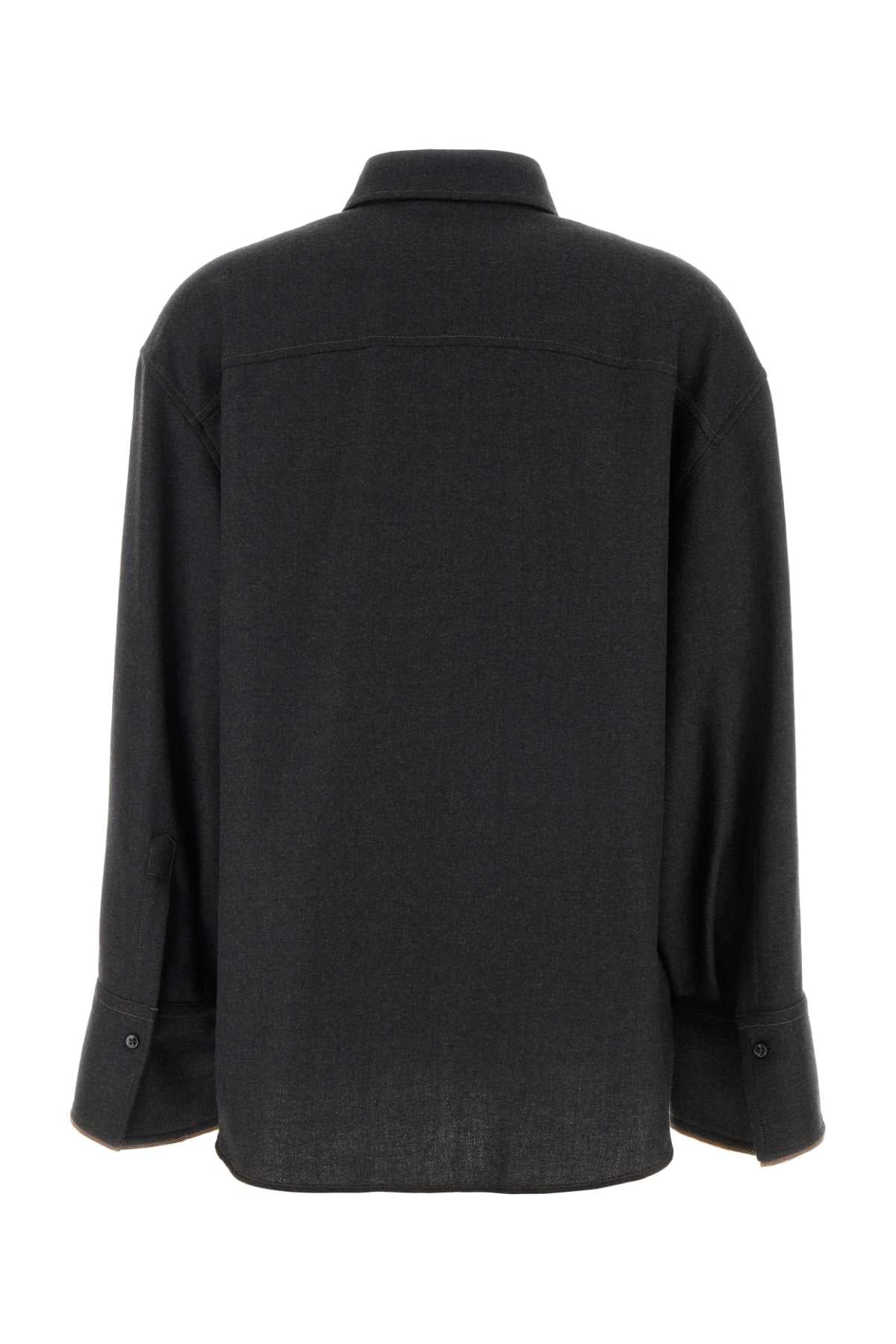 Brunello Cucinelli Women Graphite Wool Shirt BRUNELLO CUCINELLI