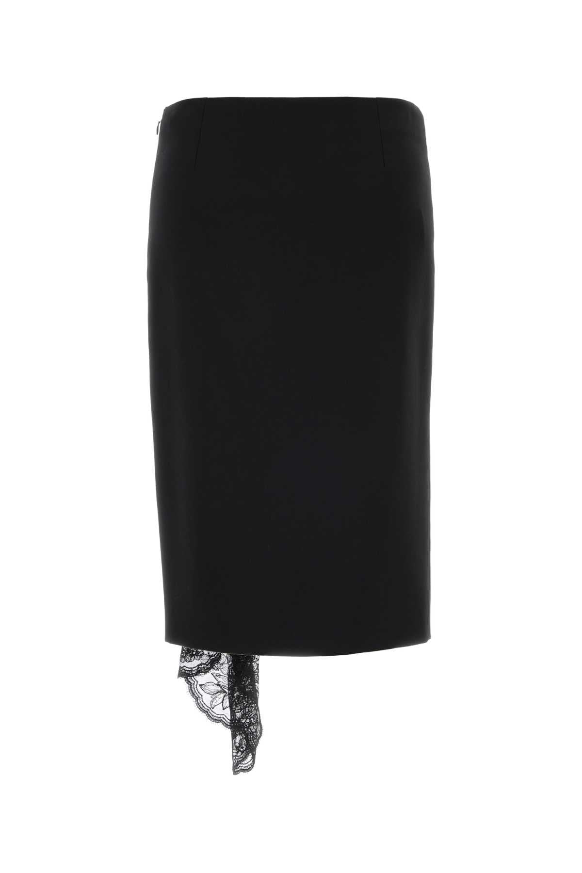 Alexander Mcqueen Women Black Wool Skirt ALEXANDER MCQUEEN