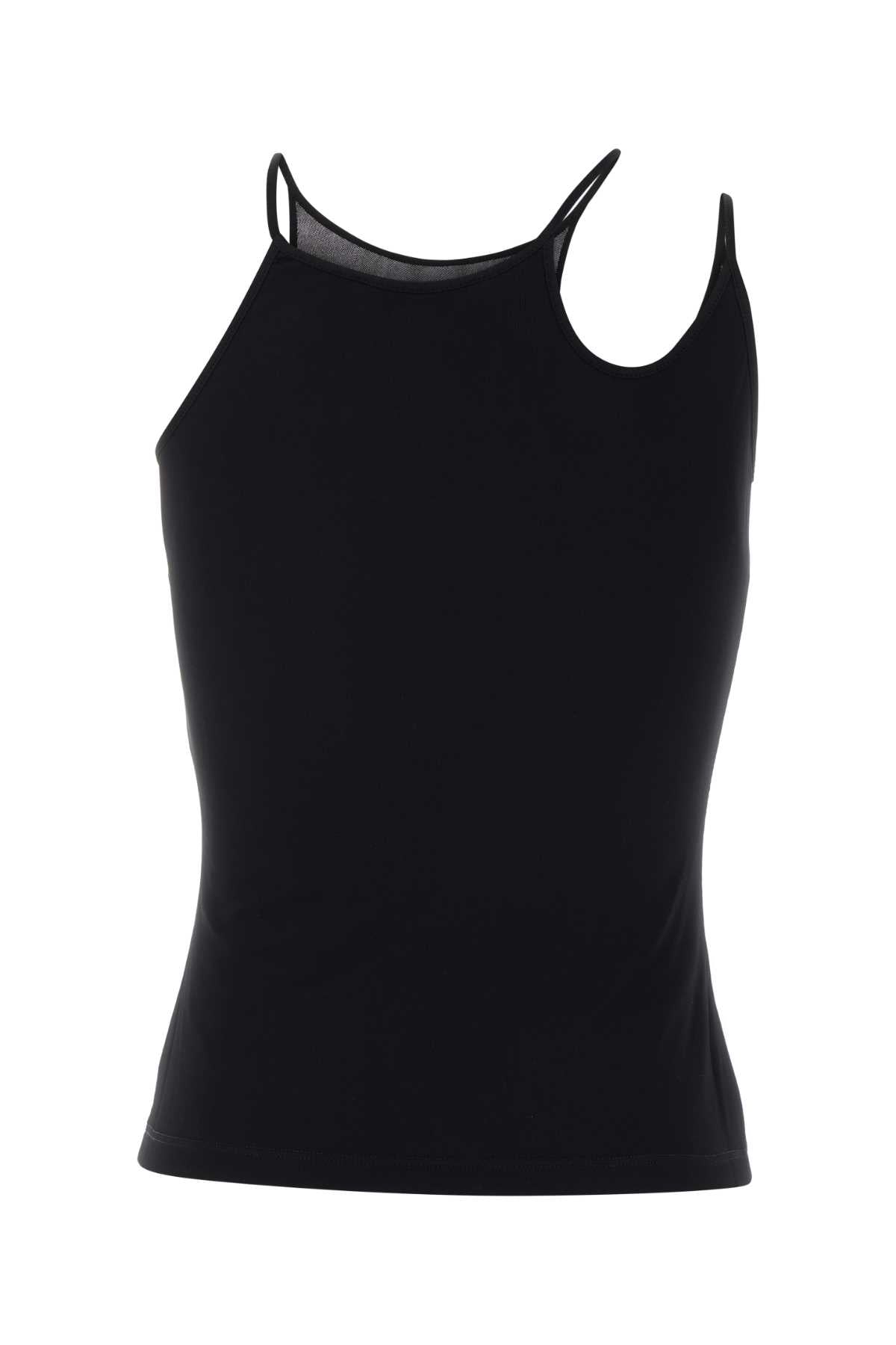 Alexander Mcqueen Women Black Mesh Tank Top ALEXANDER MCQUEEN