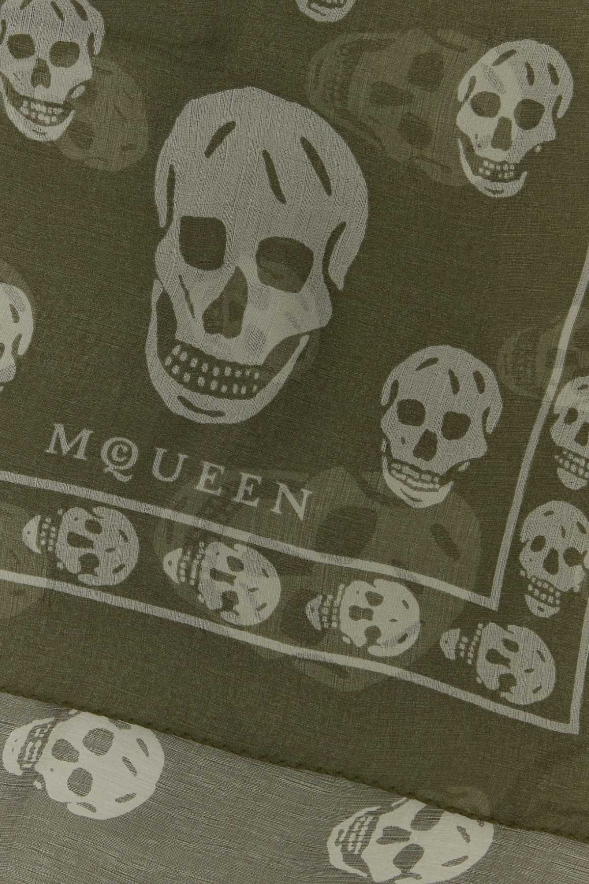 Alexander Mcqueen Women Printed Silk Foulard ALEXANDER MCQUEEN