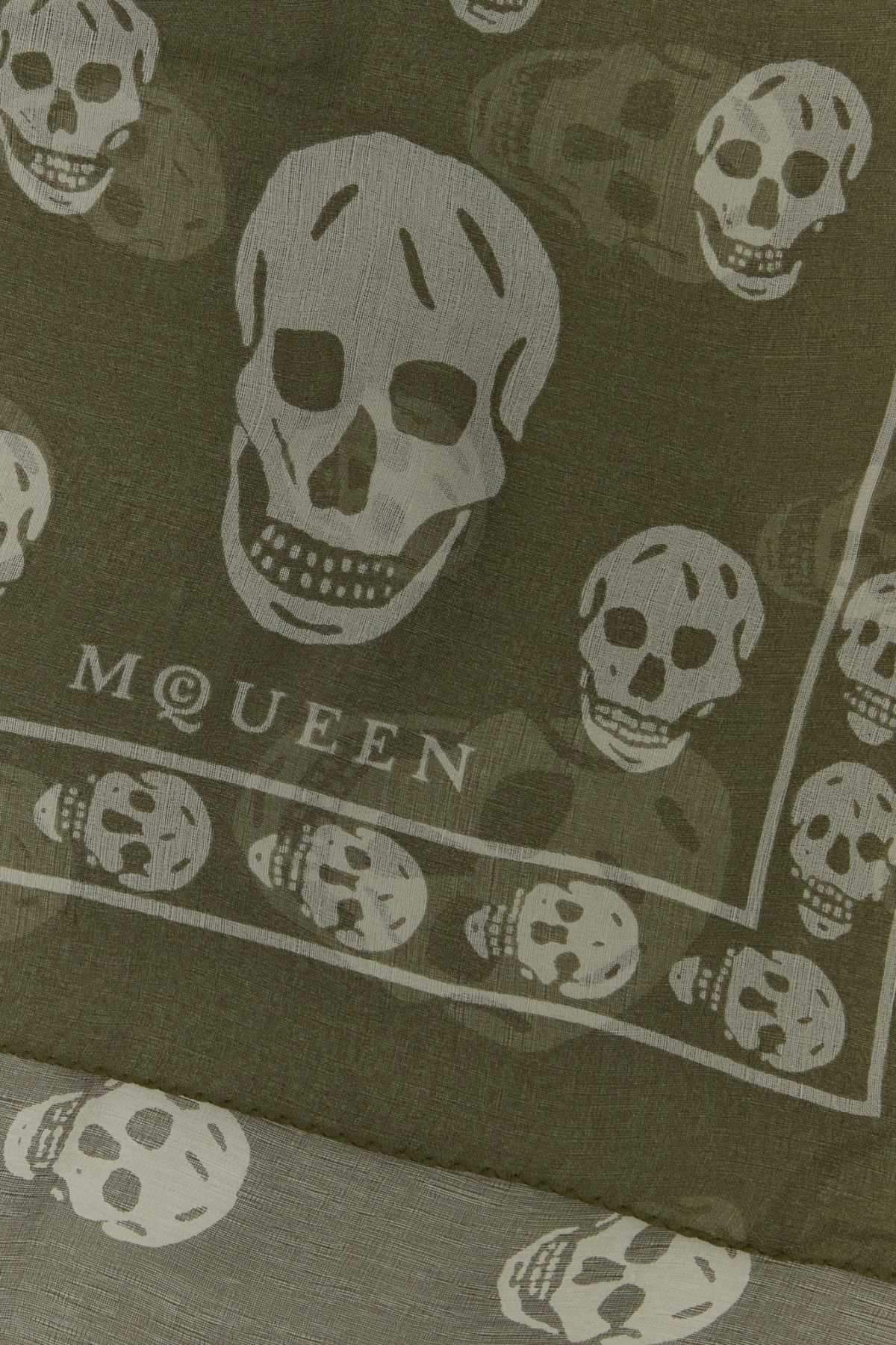 Alexander Mcqueen Women Printed Silk Foulard ALEXANDER MCQUEEN
