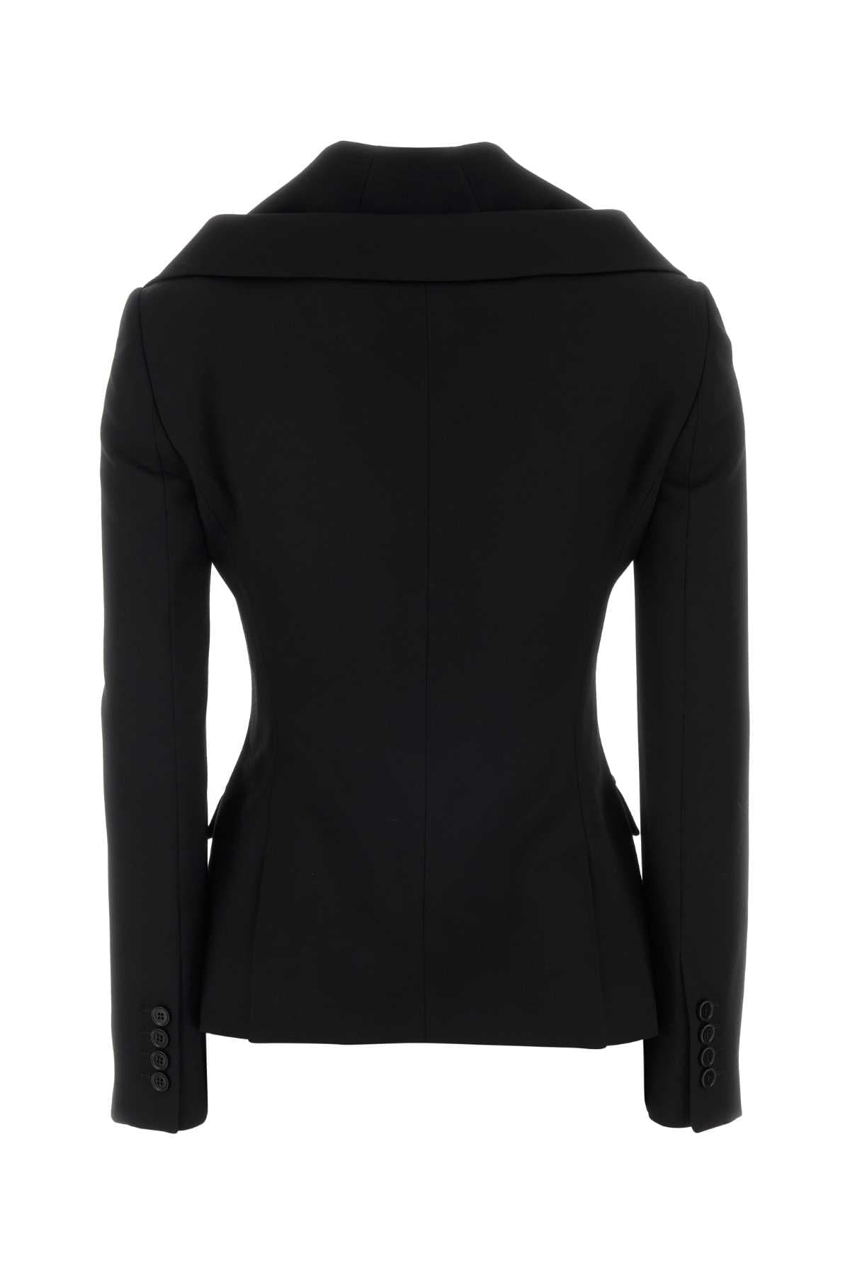 Alexander Mcqueen Women Black Grain De Poudre Blazer ALEXANDER MCQUEEN