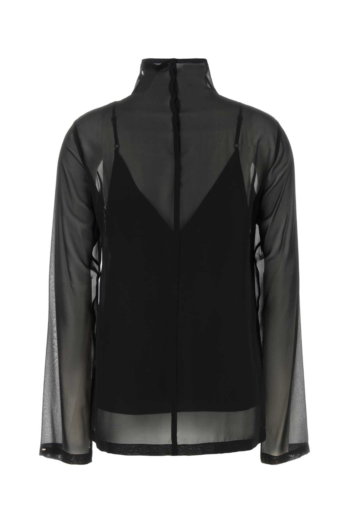 Sportmax Women Black Silk Cosetta Blouse SPORTMAX