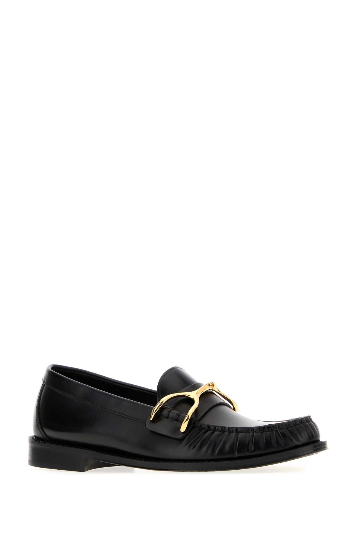 Alexander Mcqueen Men Black Leather Wishbone Loafers ALEXANDER MCQUEEN