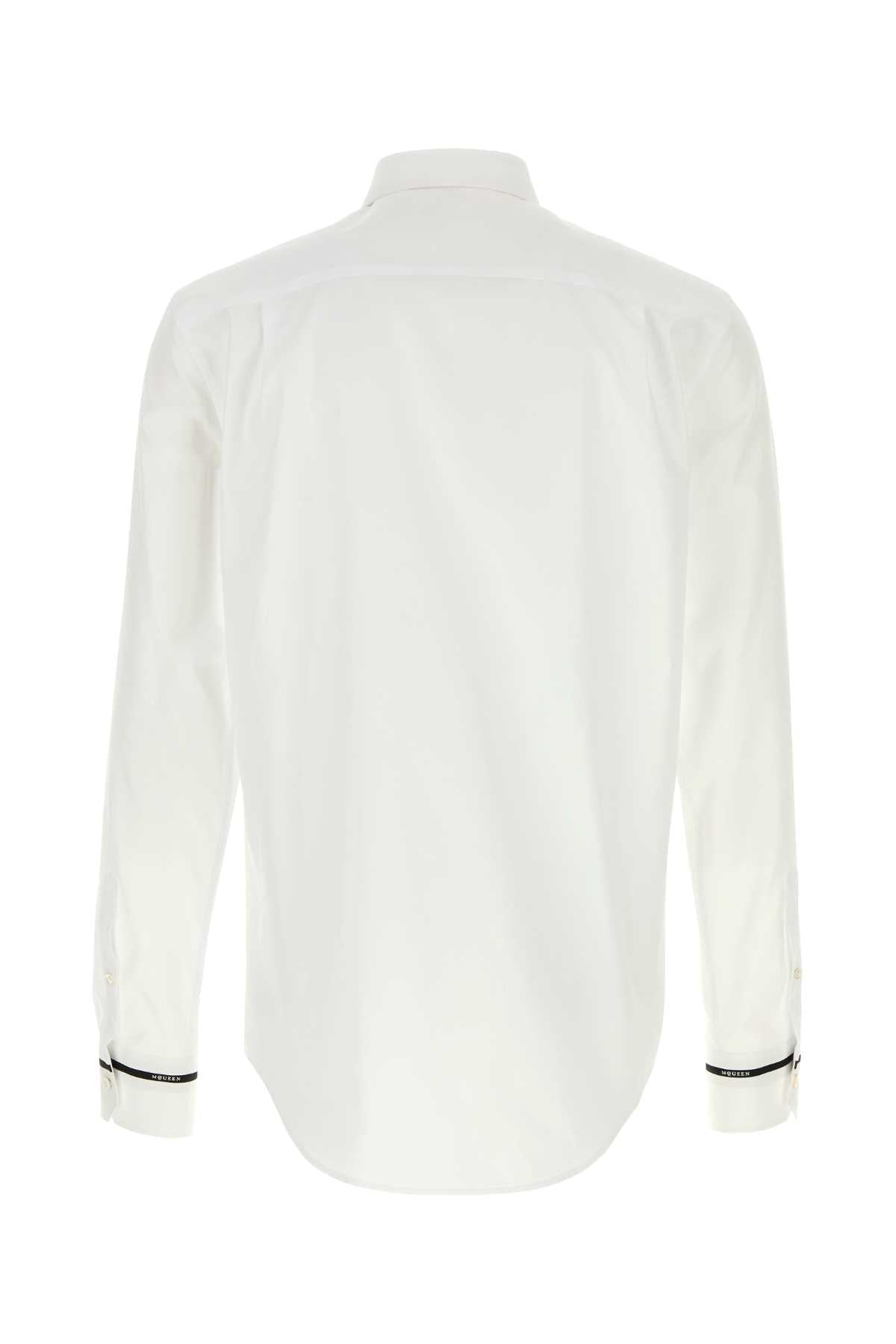 Alexander Mcqueen Men White Poplin Shirt ALEXANDER MCQUEEN