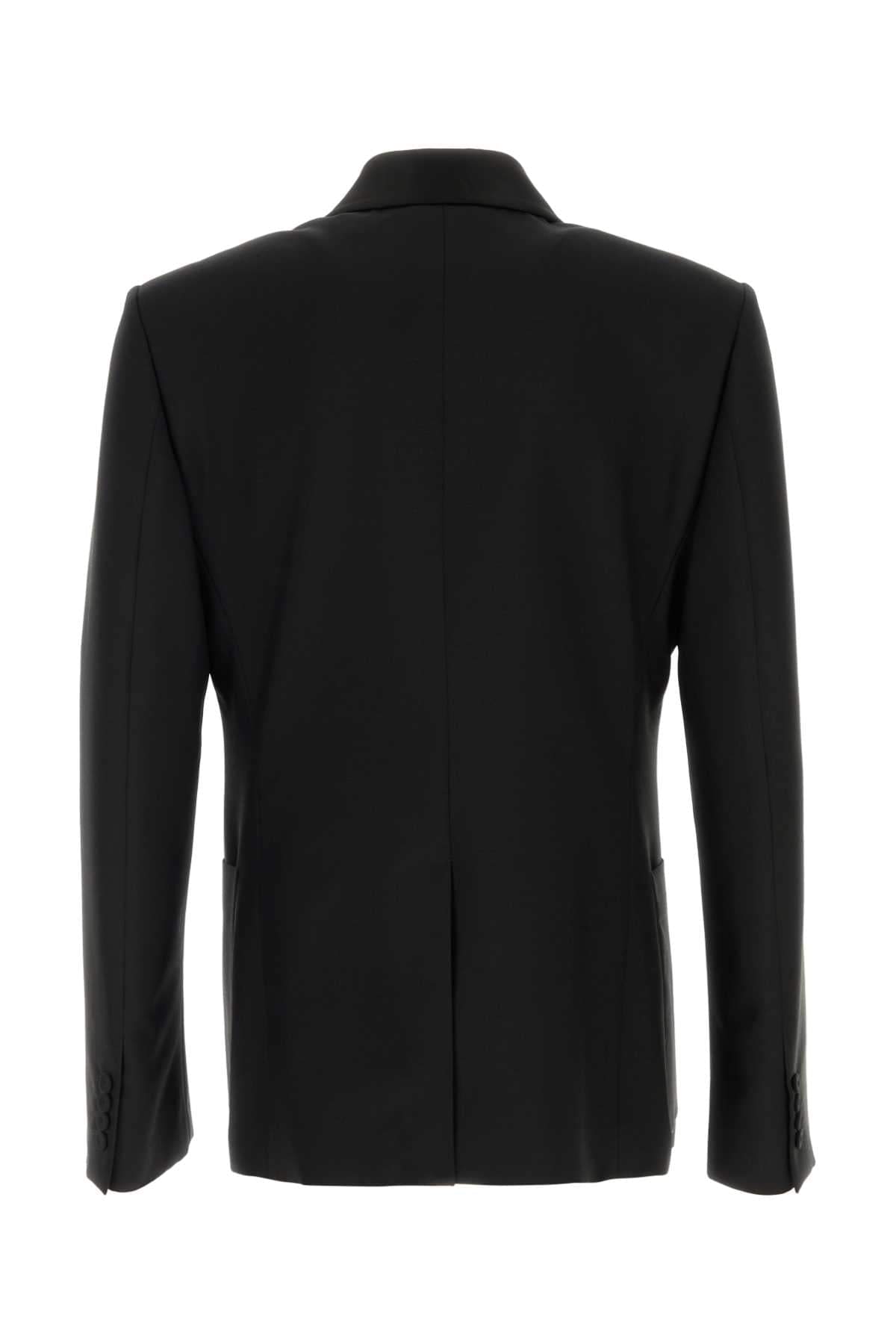 Alexander Mcqueen Men Black Wool Blend Blazer ALEXANDER MCQUEEN