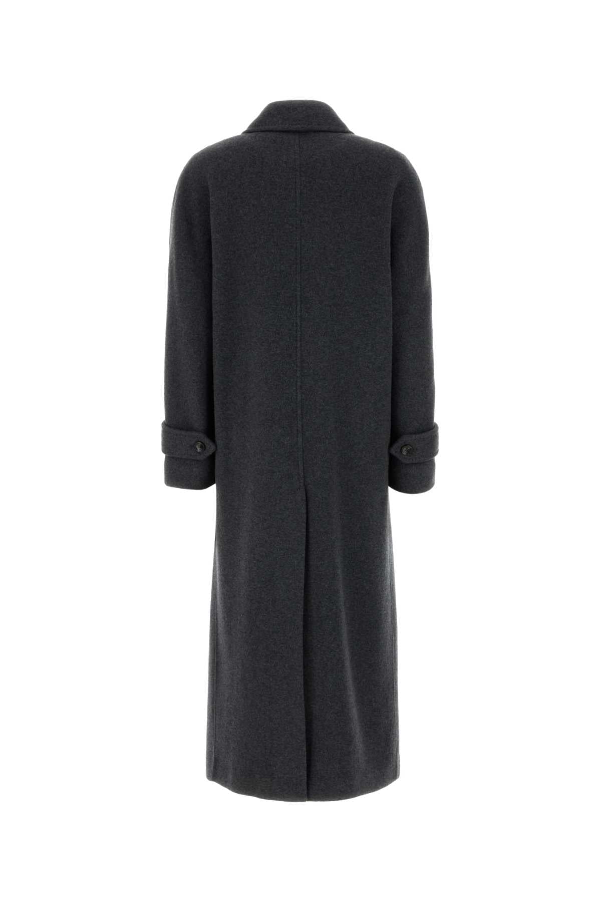 Max Mara Women Dark Grey Cashmere Blend Cadmio Coat MAX MARA