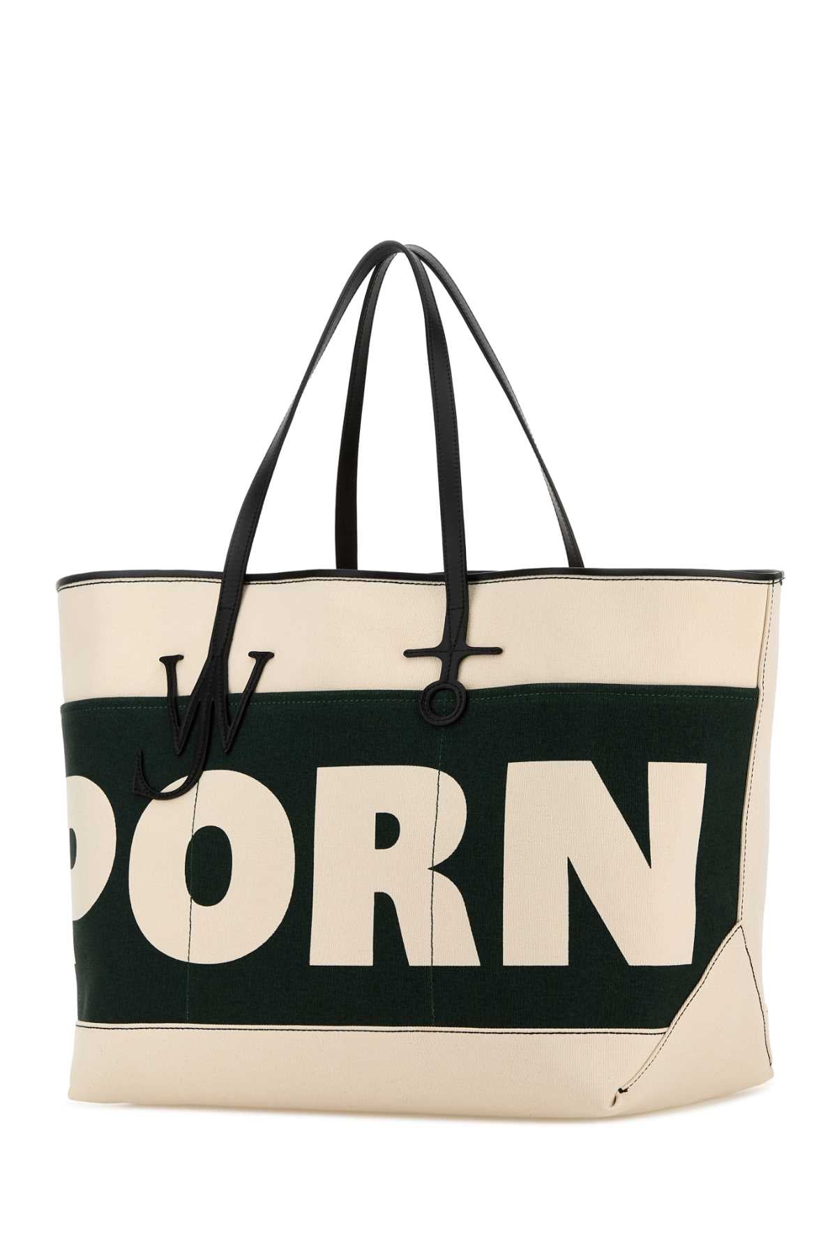 Jw Anderson Women Ivory Canvas Anchor Xl Shopping Bag J.W. ANDERSON
