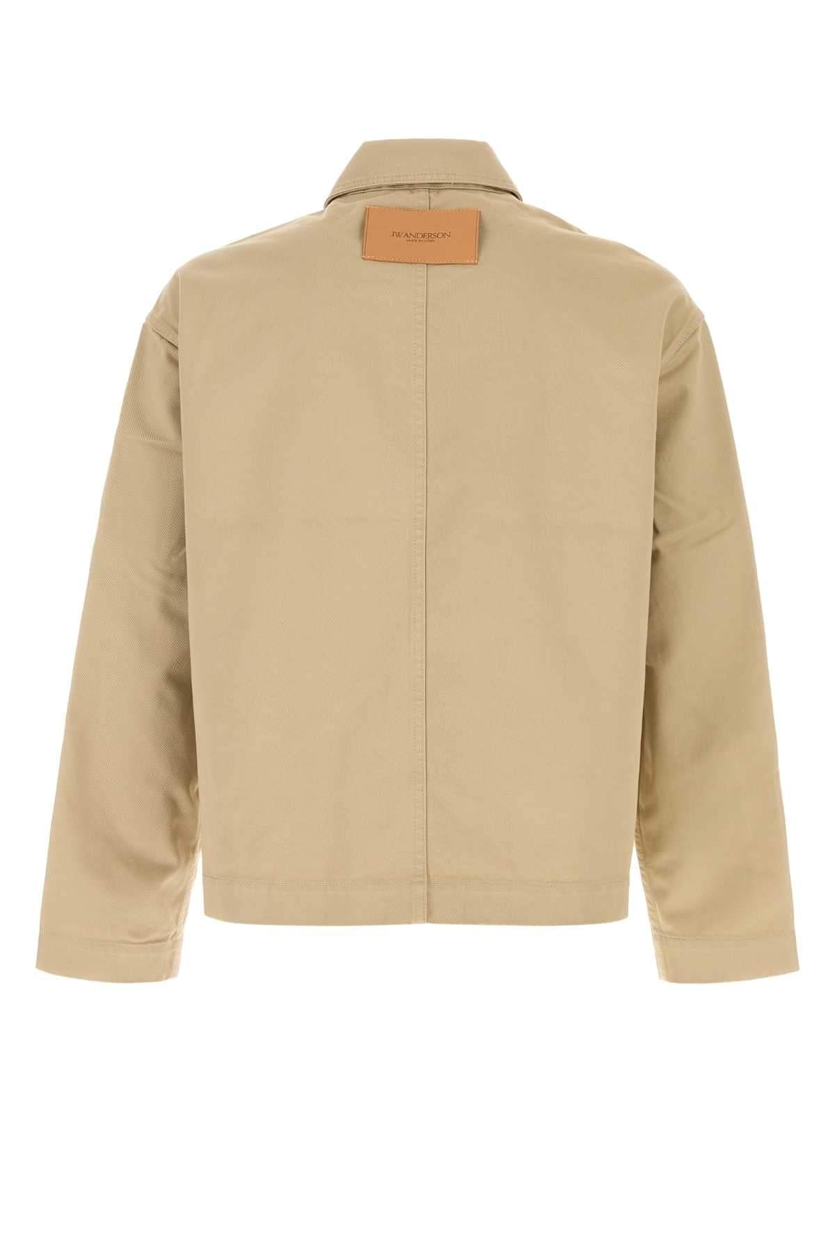 Jw Anderson Men Cappuccino Cotton Jacket J.W. ANDERSON