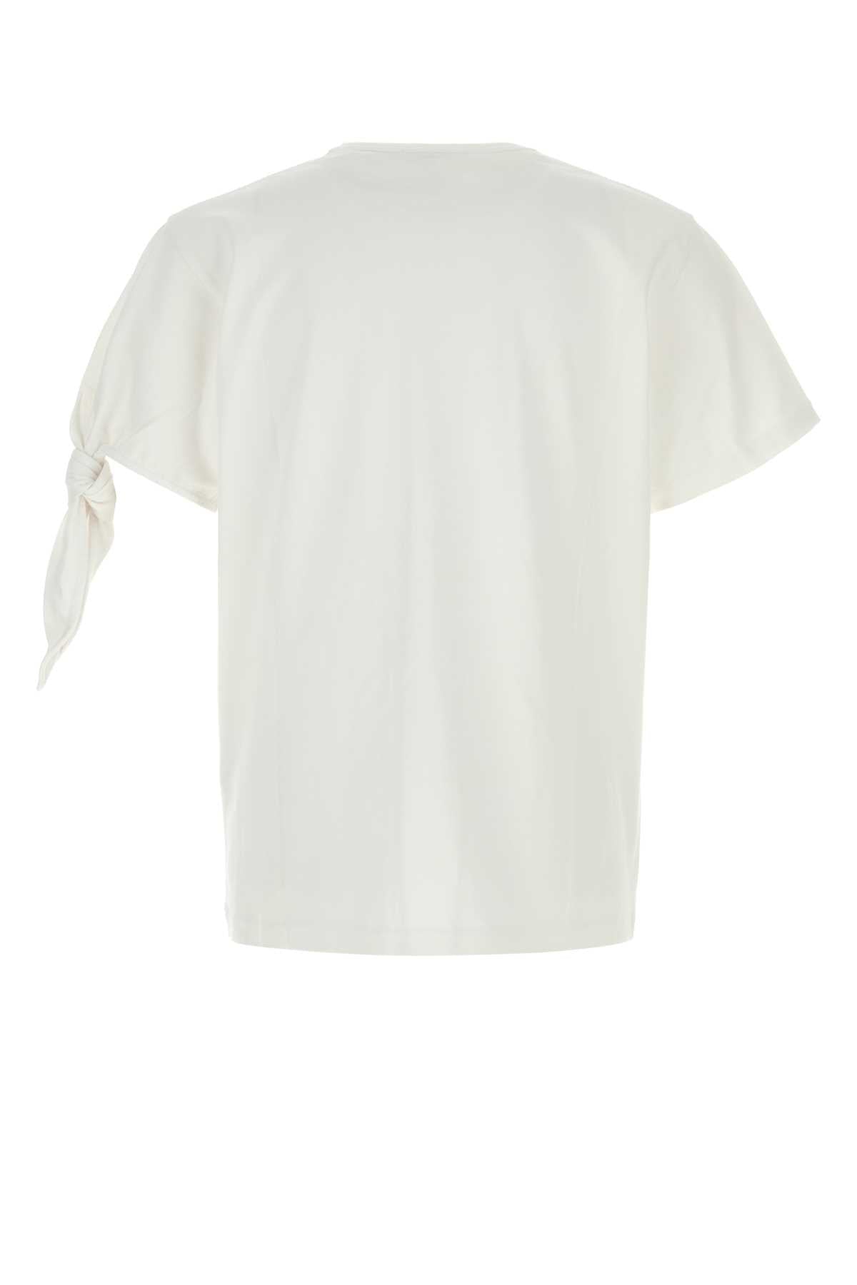 Jw Anderson Men White Cotton T-Shirt J.W. ANDERSON