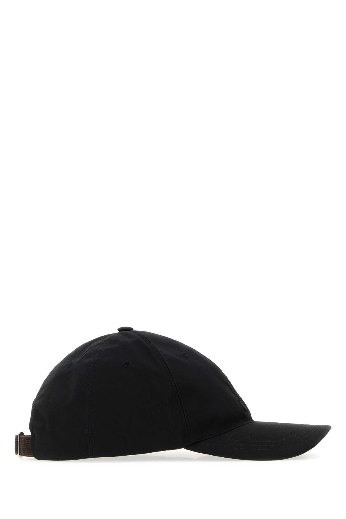 Jw Anderson Men Black Gabardine Baseball Cap J.W. ANDERSON