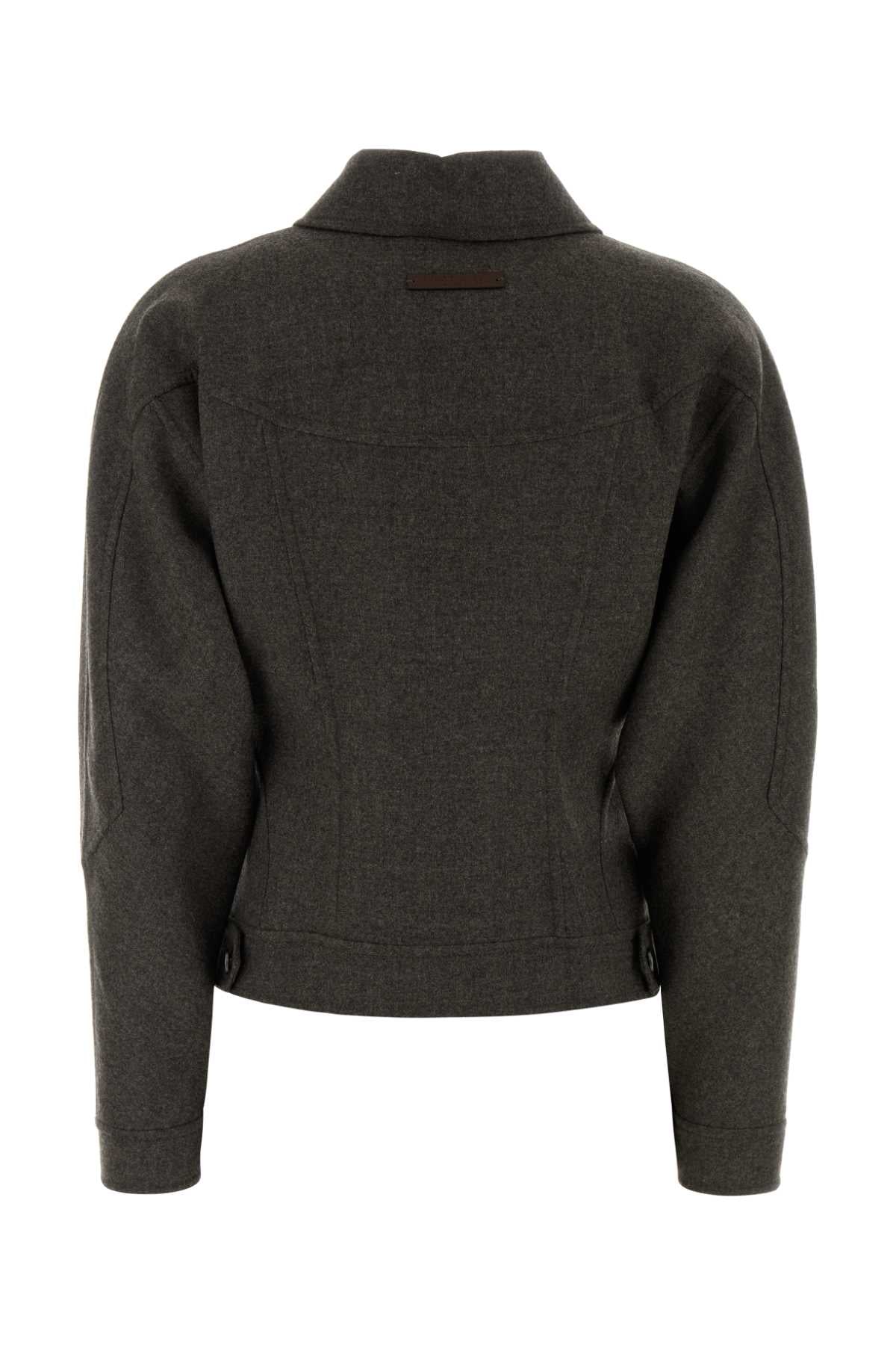 Max Mara Women Graphite Wool Rapace Overshirt MAX MARA