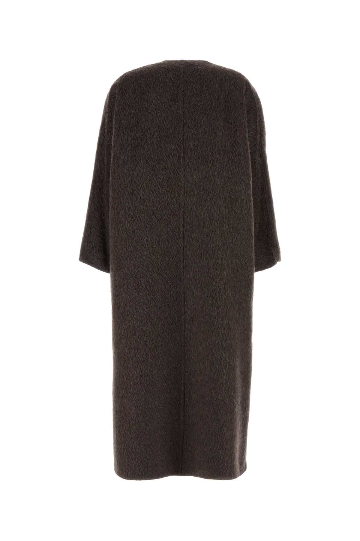 Max Mara Women Dark Brown Camel Blend Febo Coat MAX MARA
