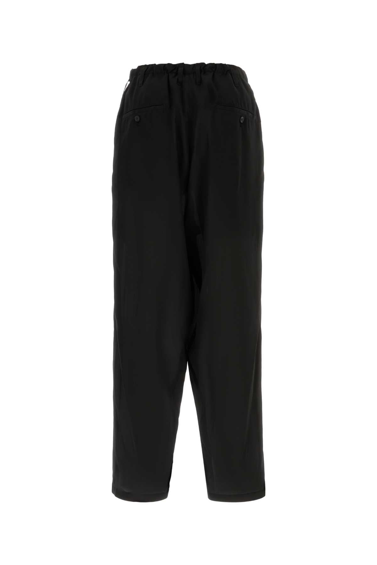 Yohji Yamamoto Men Black Crepe Pant YOHJI YAMAMOTO