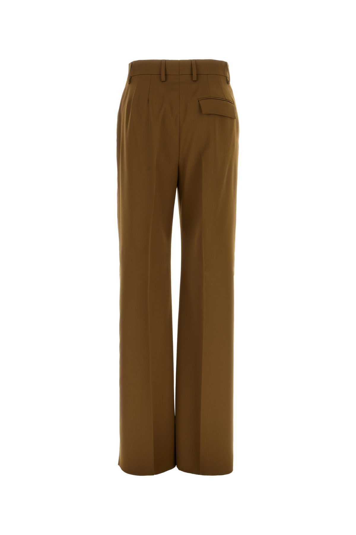 Salvatore Ferragamo Women Brown Wool Blend Pant FERRAGAMO
