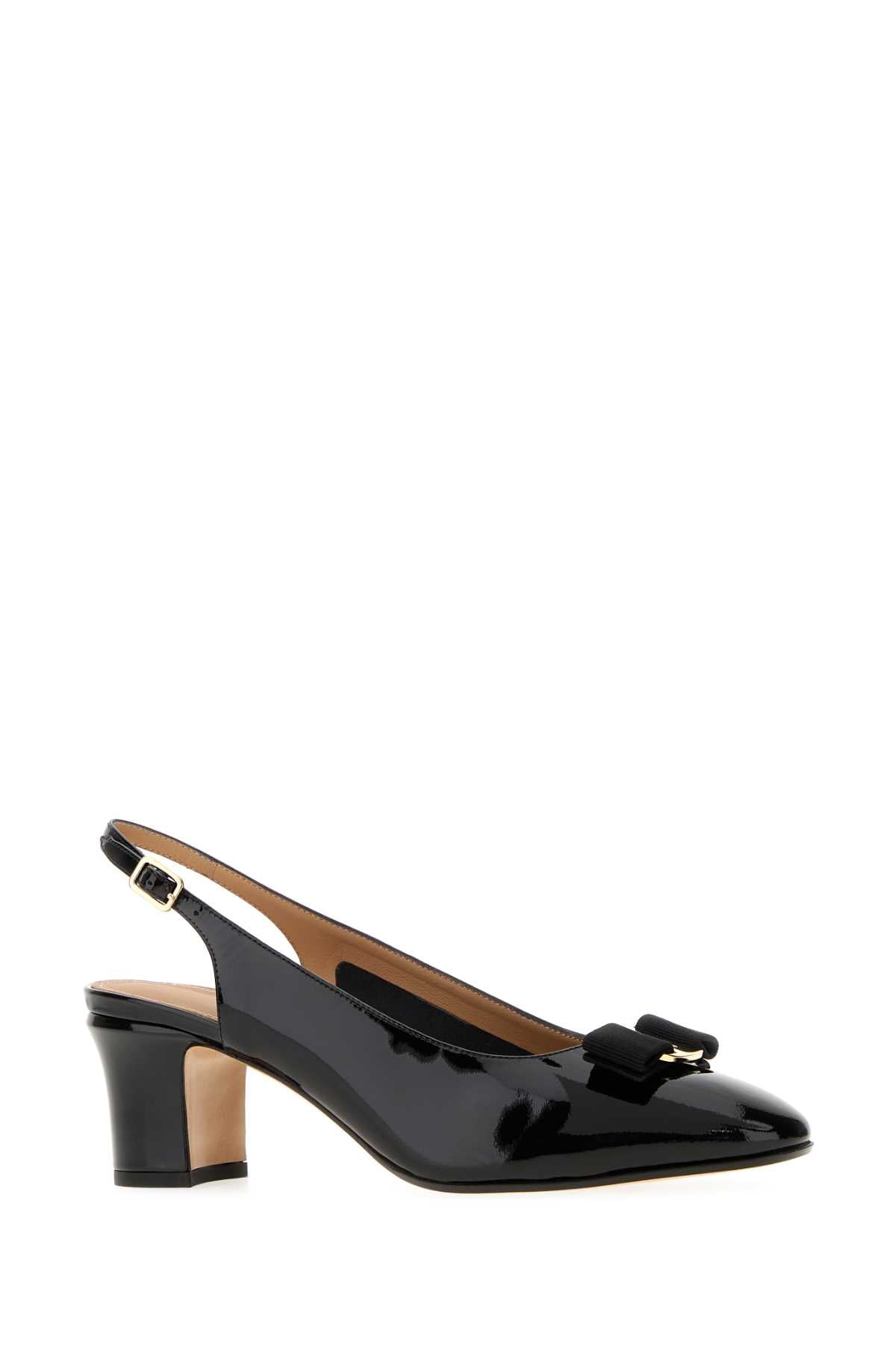Salvatore Ferragamo Women Black Leather Vetty 55 Pumps FERRAGAMO