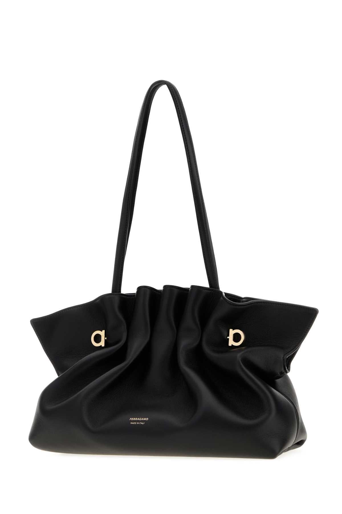 Salvatore Ferragamo Women Black Leather Shoulder Bag FERRAGAMO