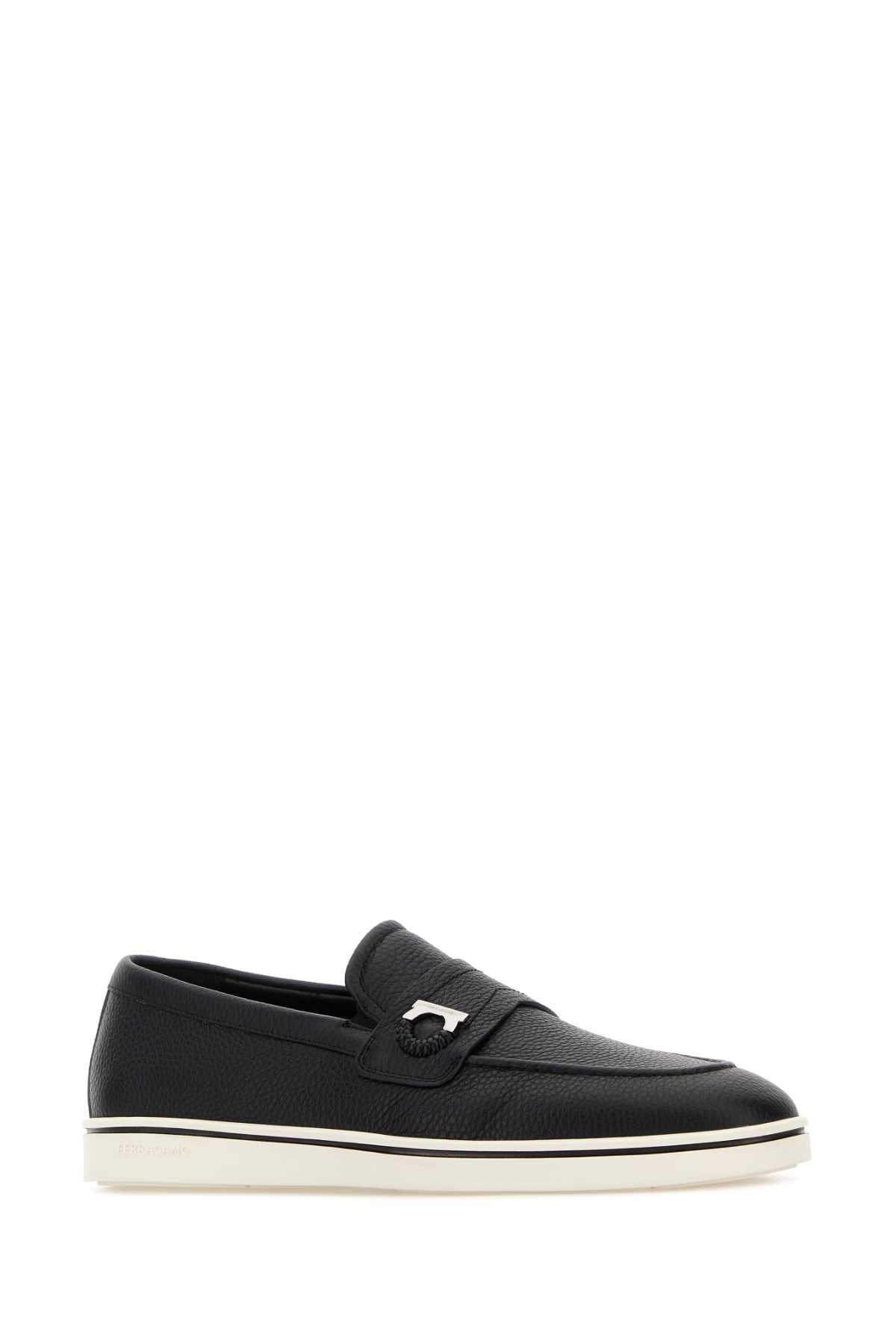 Salvatore Ferragamo Men Black Leather Tancredi Loafers FERRAGAMO