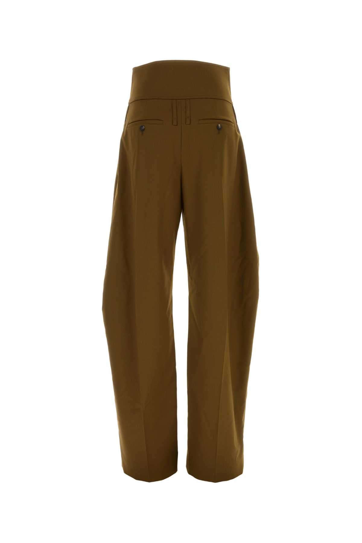 Salvatore Ferragamo Women Mud Wool Blend Pant FERRAGAMO