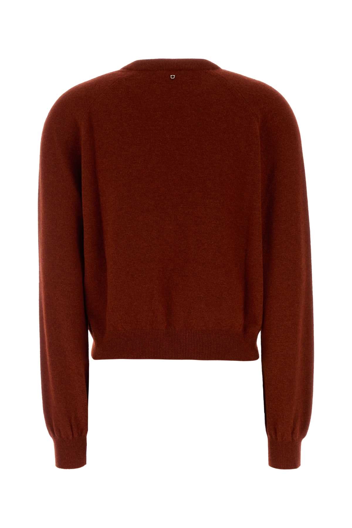 Salvatore Ferragamo Women Brick Wool Blend Sweater FERRAGAMO