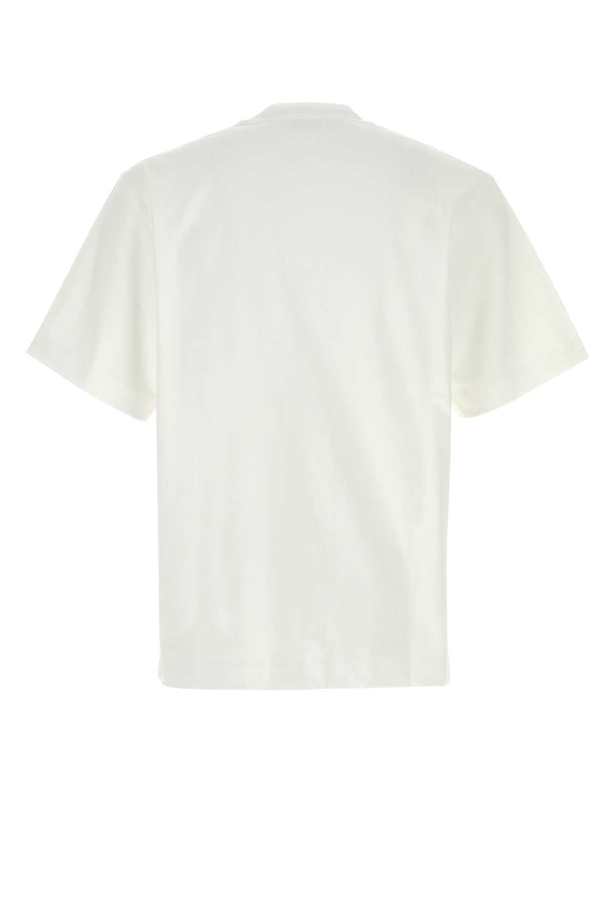 Salvatore Ferragamo Men White Cotton T-Shirt FERRAGAMO
