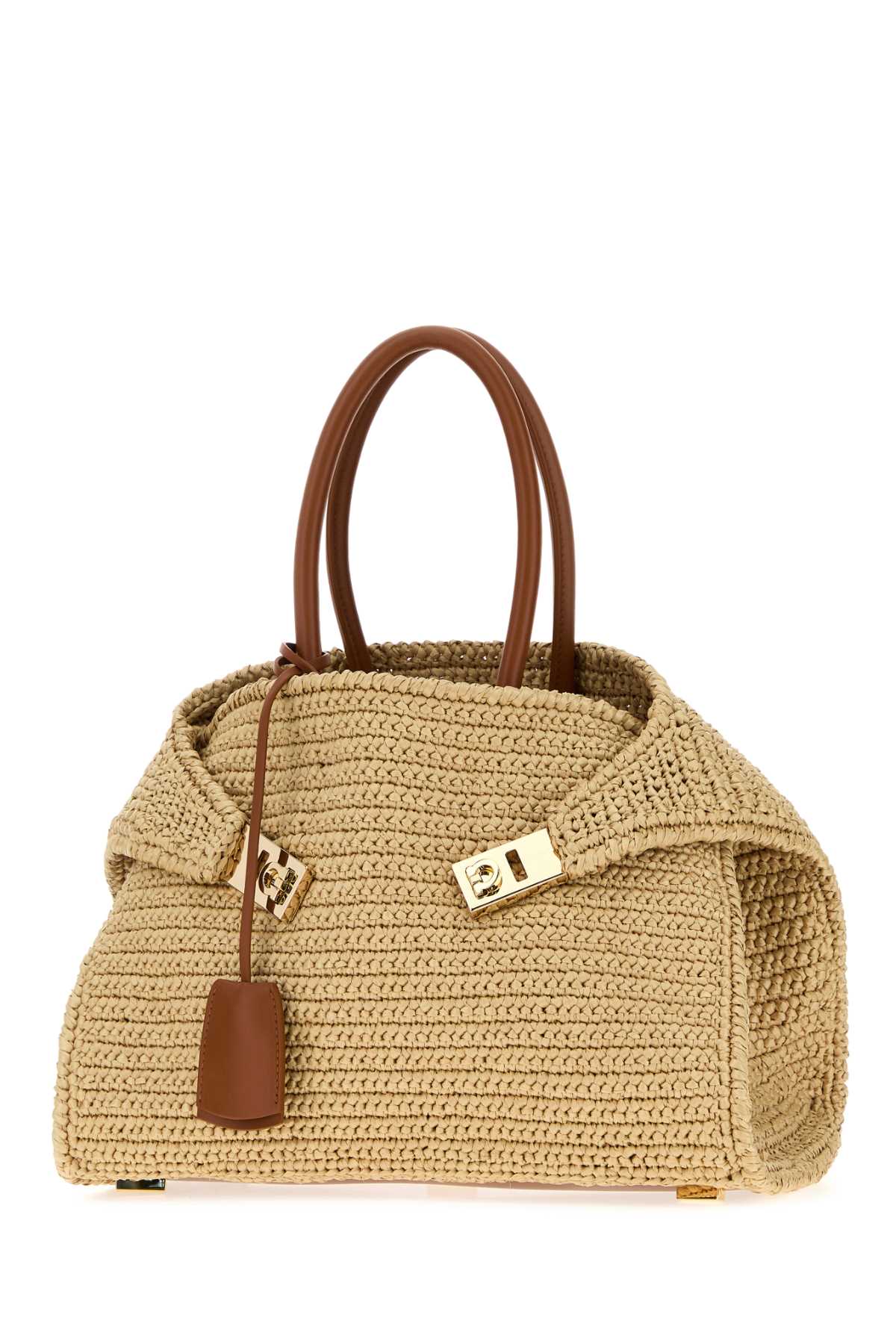 Salvatore Ferragamo Women Raffia Small Hug Handbag FERRAGAMO