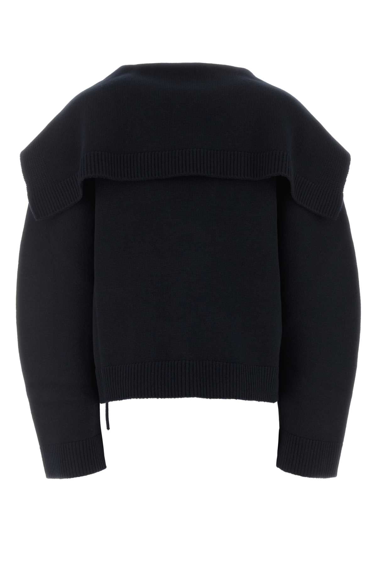 Salvatore Ferragamo Women Midnight Blue Wool Sweater FERRAGAMO