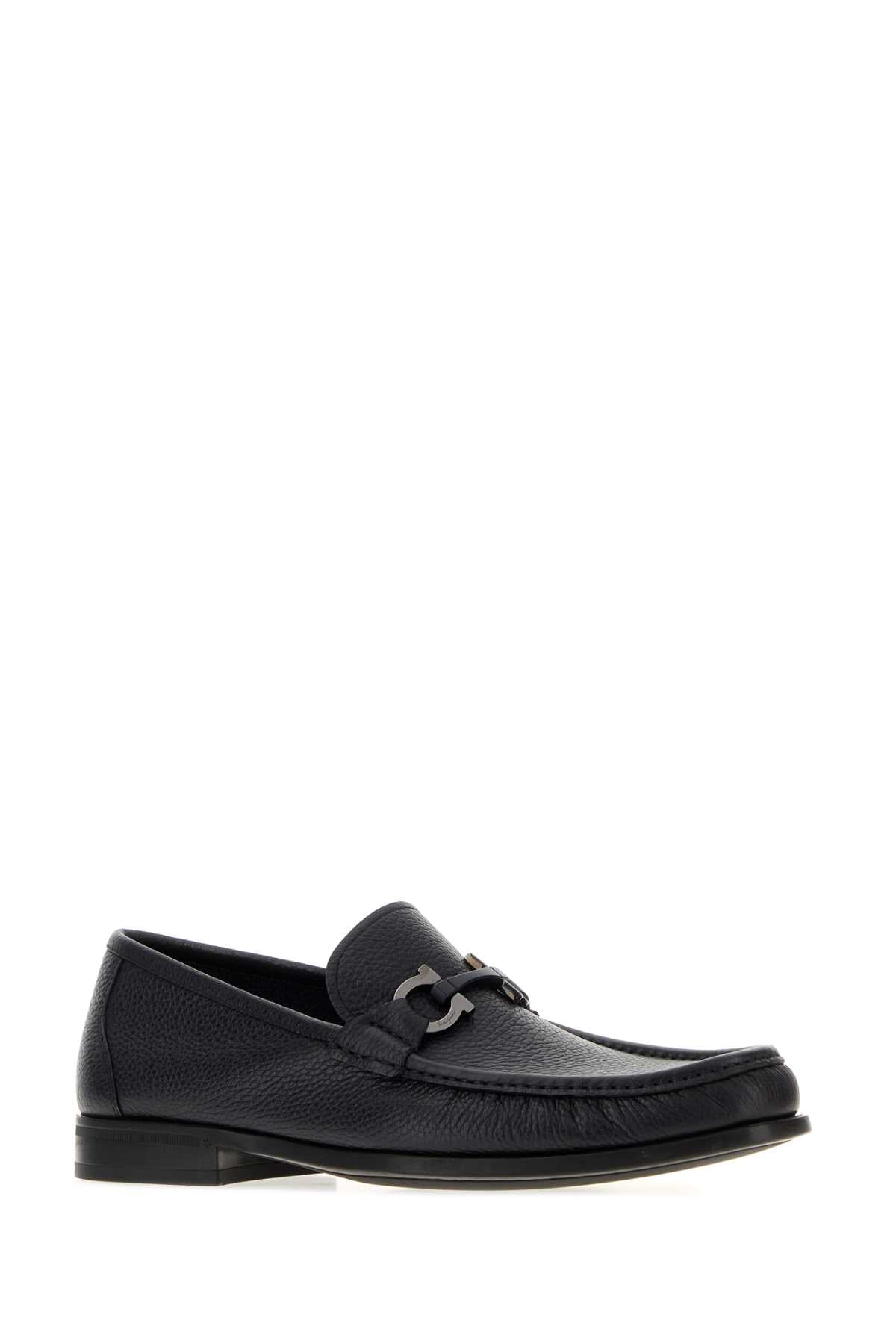 Salvatore Ferragamo Men Black Leather Grandioso Loafers FERRAGAMO