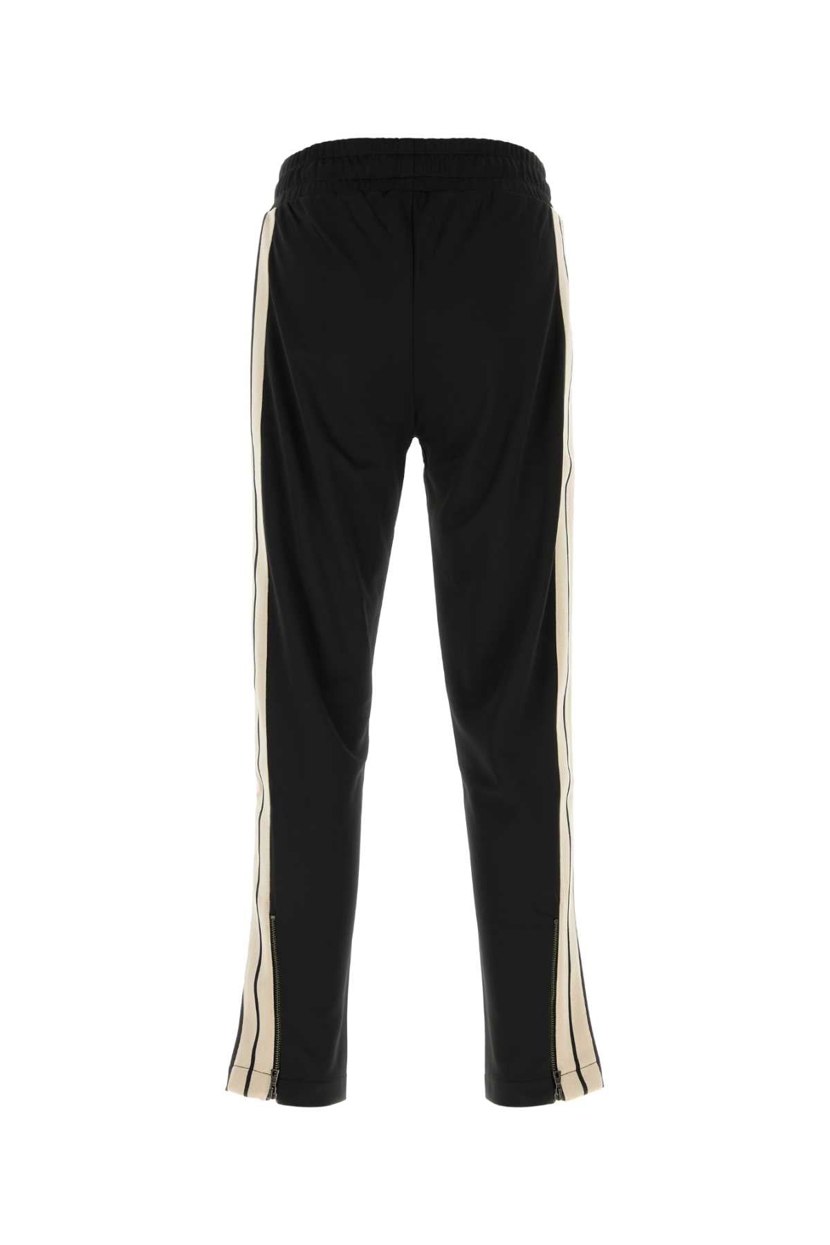 Palm Angels Men Black Tech Fabric Joggers PALM ANGELS