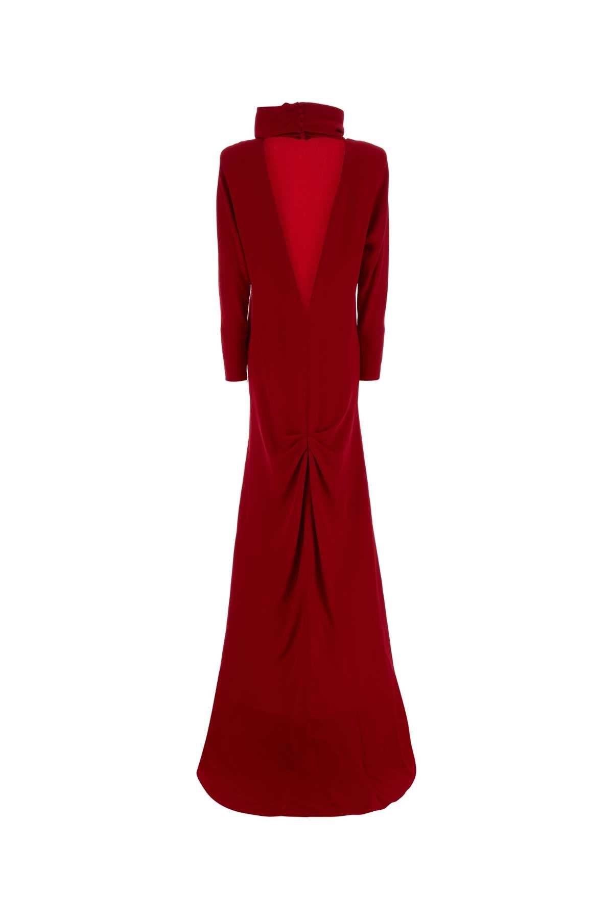 Valentino Garavani Women Red Crepe Long Dress