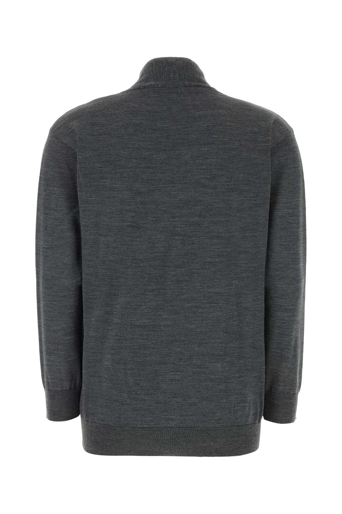 Valentino Garavani Women Dark Grey Wool Oversize Sweater VALENTINO GARAVANI
